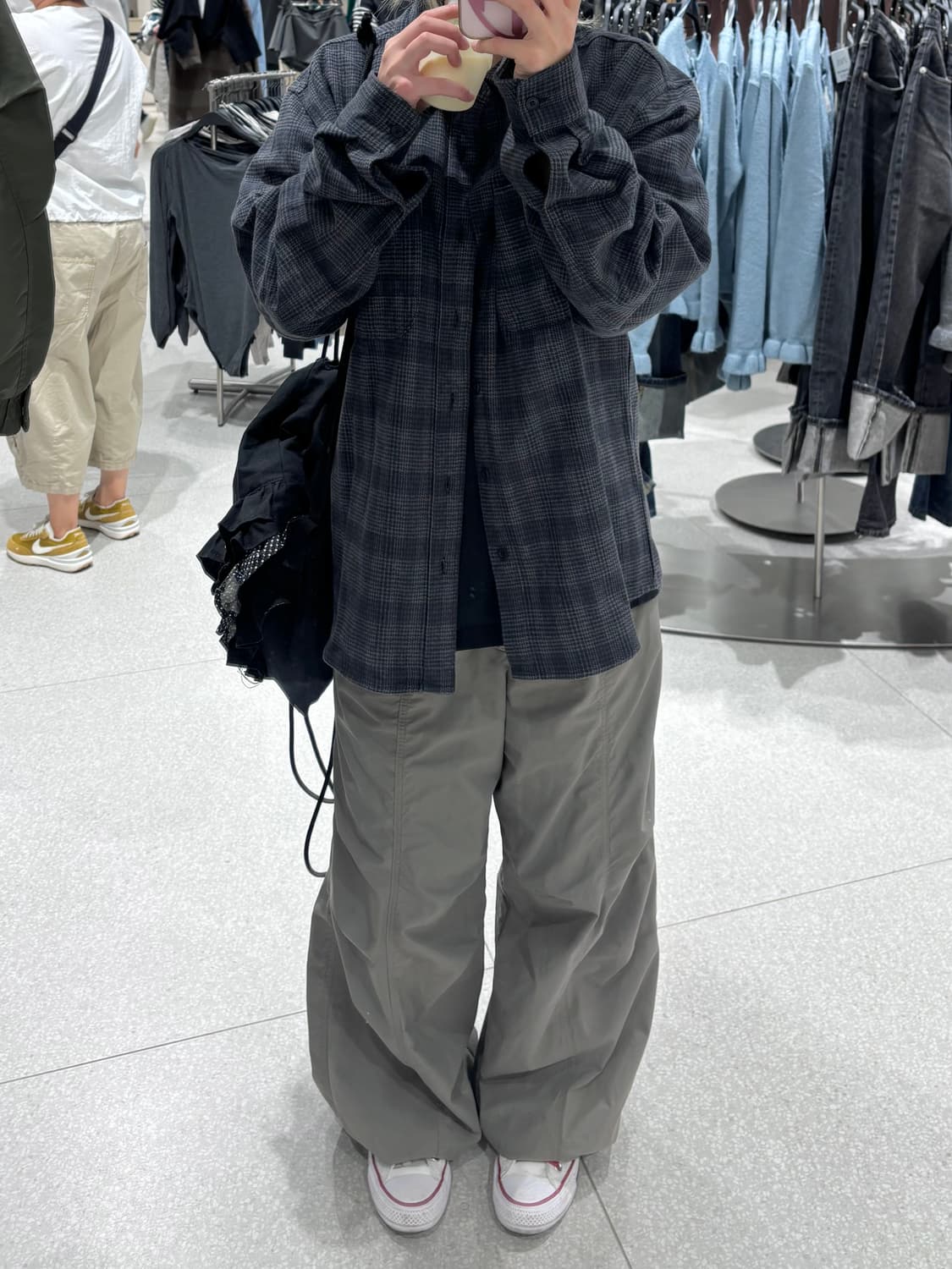 컨버스 코튼체크셔츠 상품이미지1