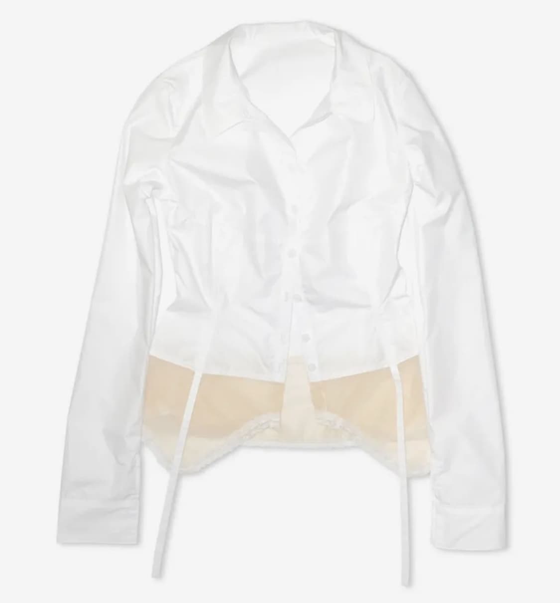 태 주문제작 레이스 가터셔츠 스몰 화이트컬러  상품이미지1