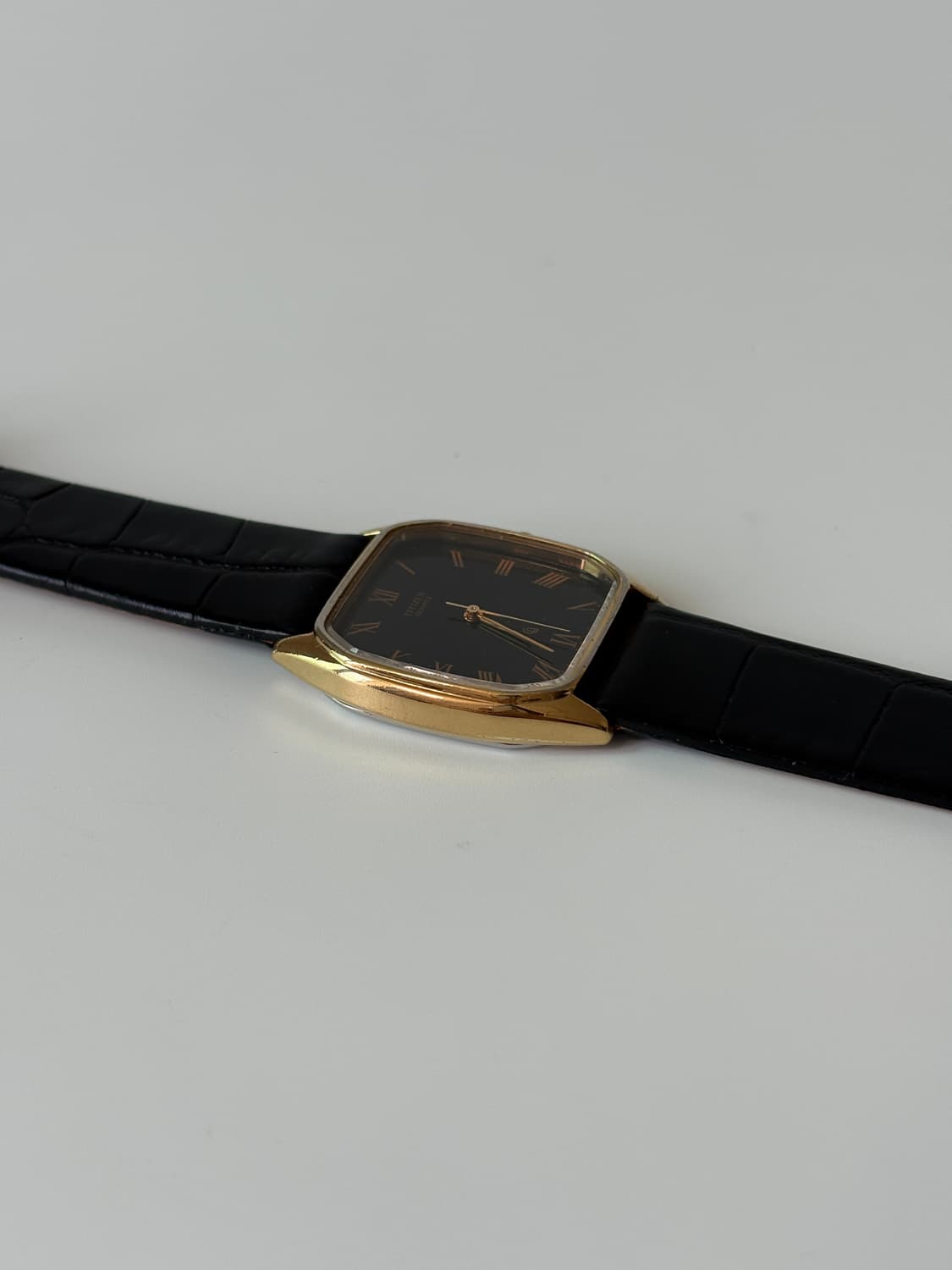 1980s CQ Roman Gold Square Quartz 상품이미지5
