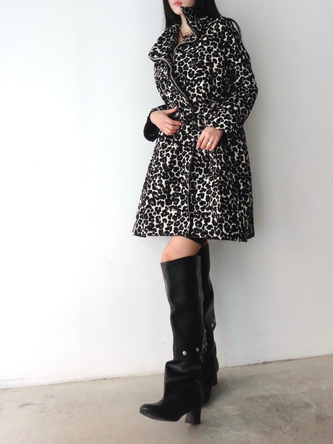 TIME flower drape jacket / black 상품이미지7