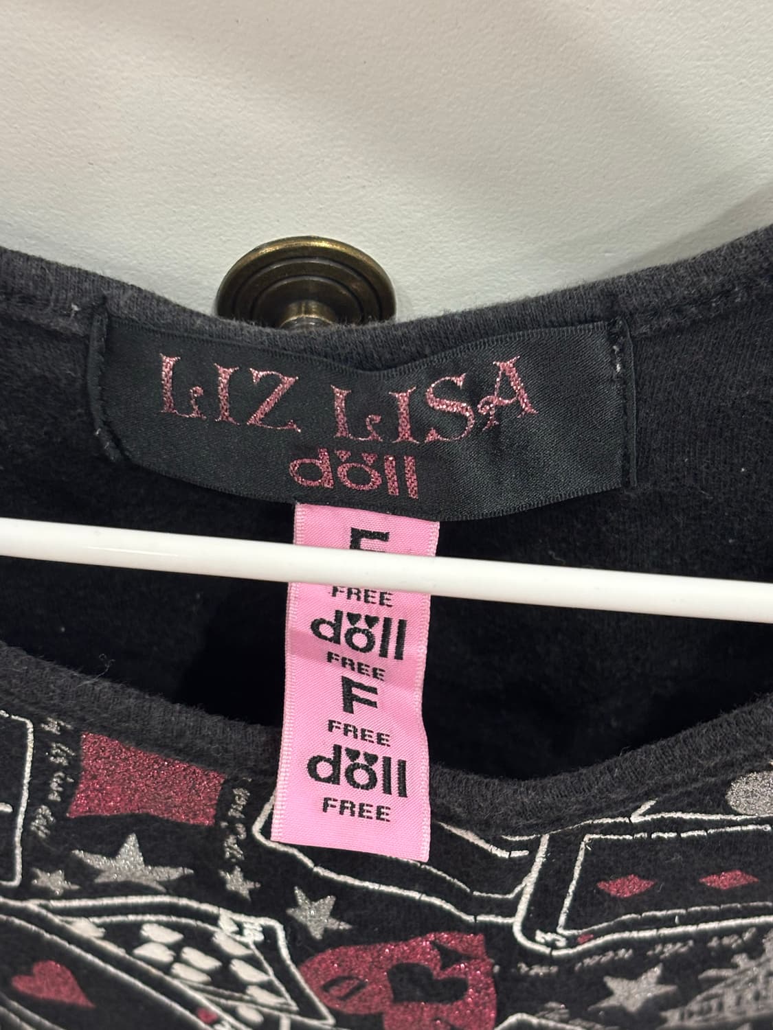 리즈리사돌 블랙 트럼프카드 펑크 나시 슬리브리스 팝갸루 상품이미지2