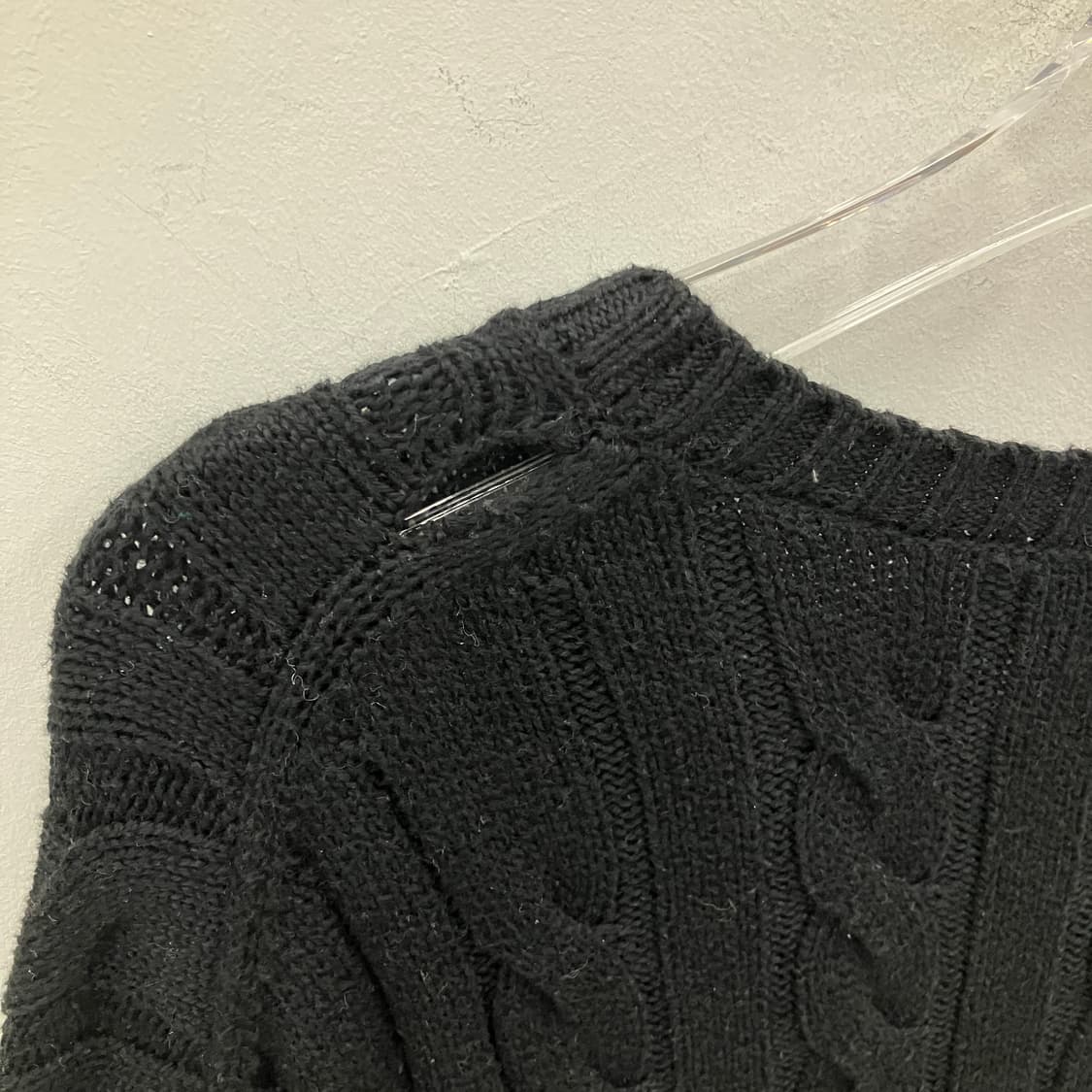 폴로 랄프로렌 블랙 케이블 니트 스웨터 XL 상품이미지6