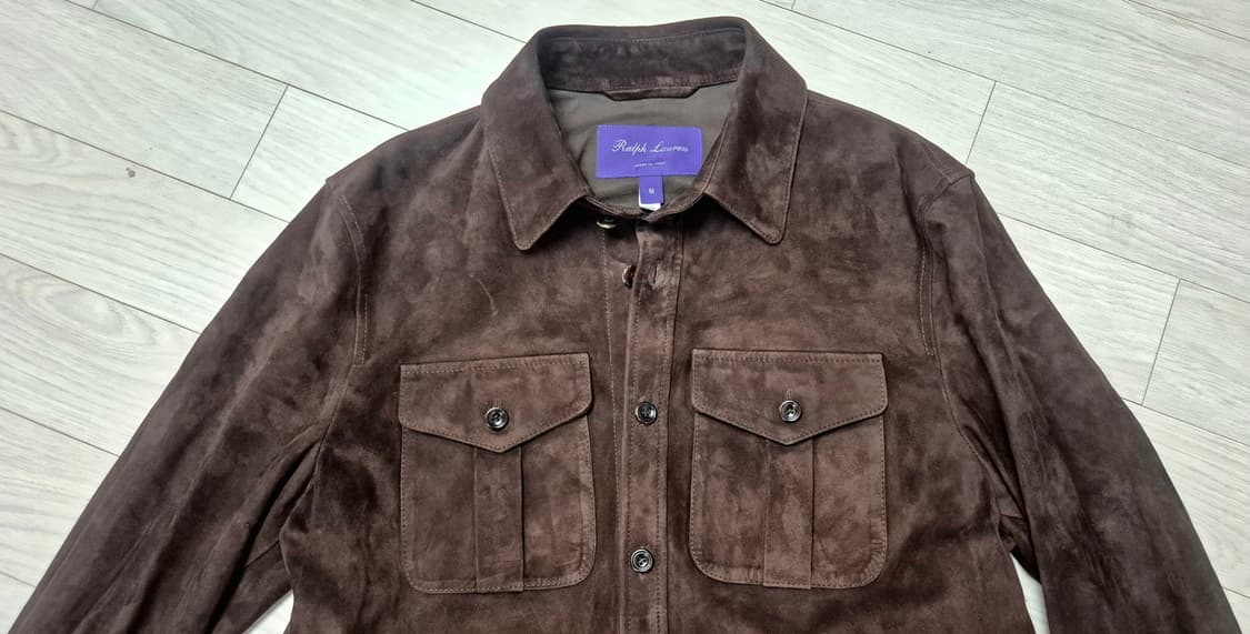 랄프로렌 퍼플라벨 스웨이드 오버 셔츠 상품이미지5