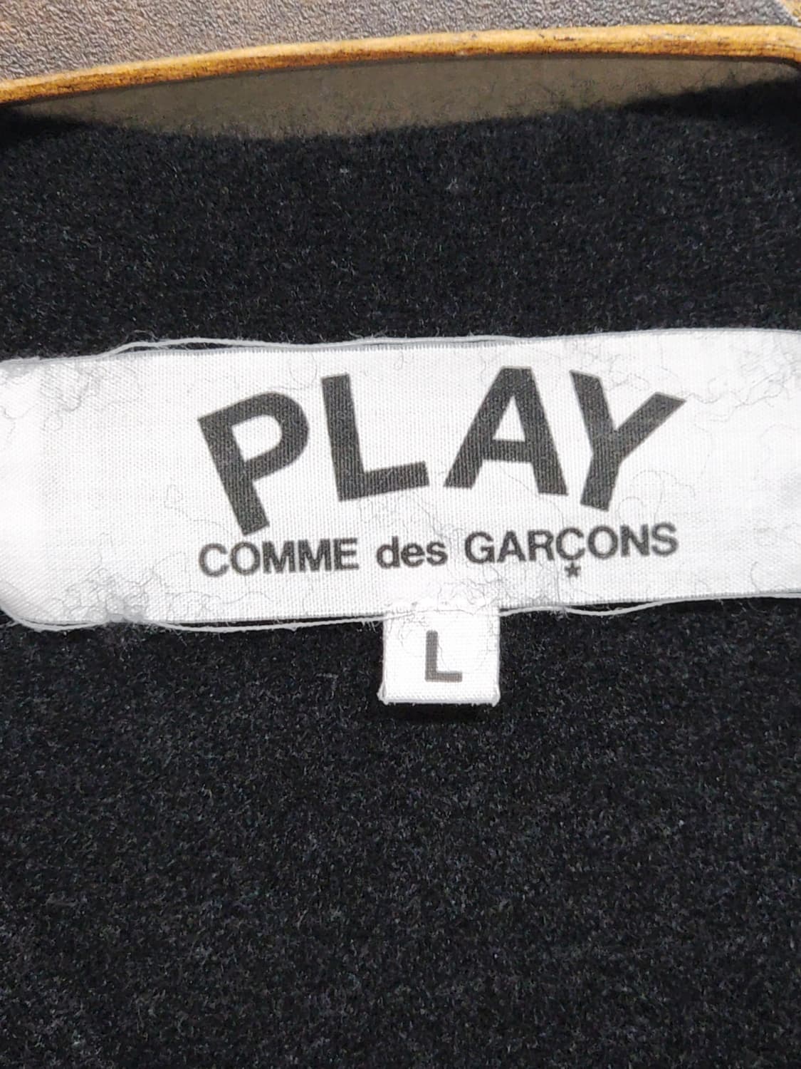 (정품) 꼼데가르송 가디건 블랙 화이트 와펜 AZ N062 상품이미지3