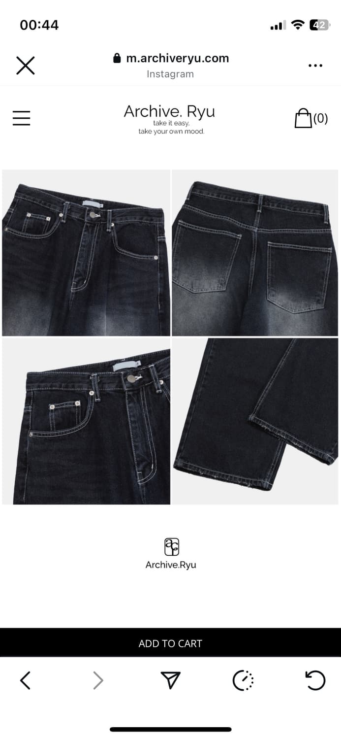 아카이브 류 블루 데님 상품이미지6