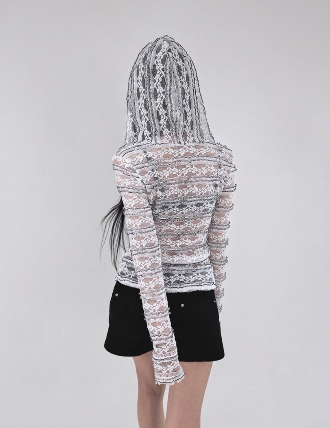 레이스 후드 집업 상품이미지2