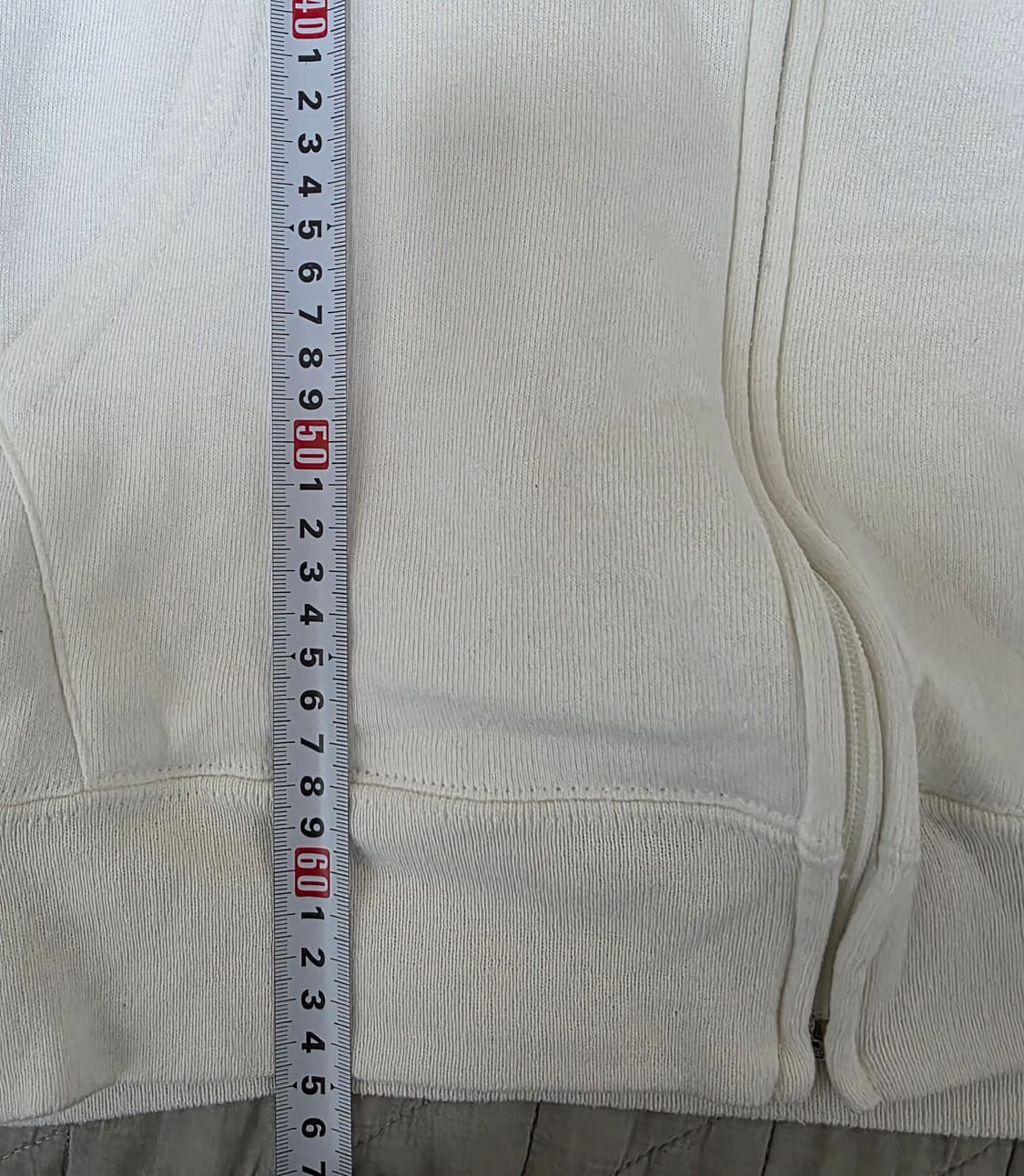 [L] 90s USA 빈티지 러셀 애슬레틱 후드집업 화이트 상품이미지8