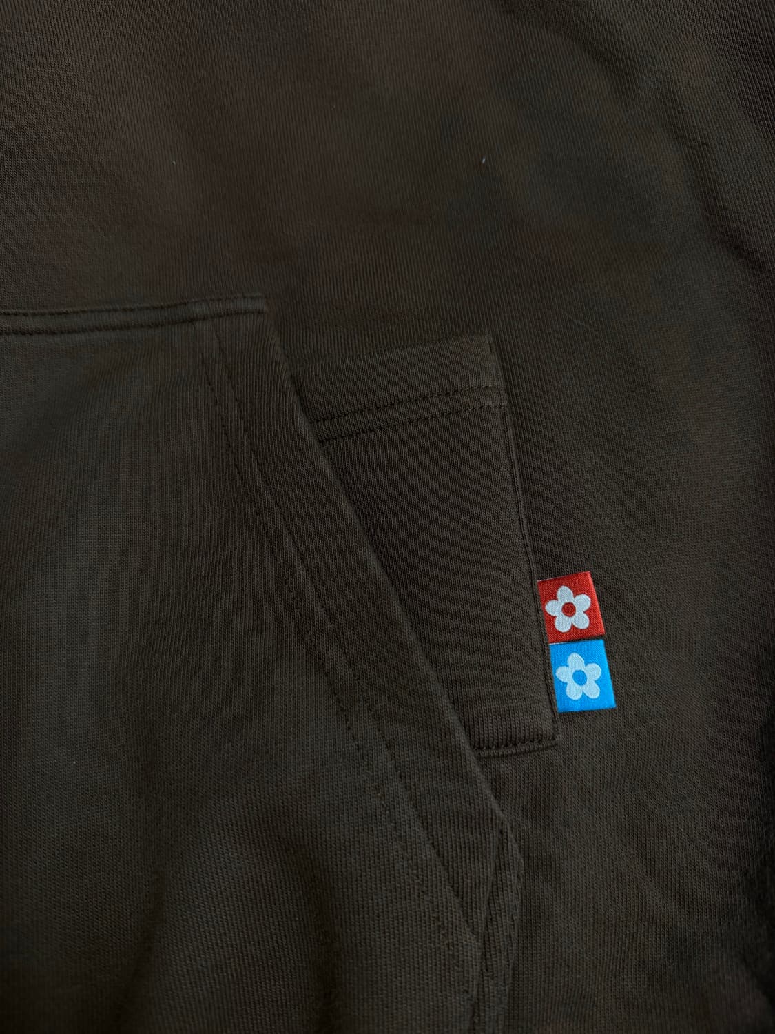 반디더핑크 로고 후드 브라운 후디 상품이미지3