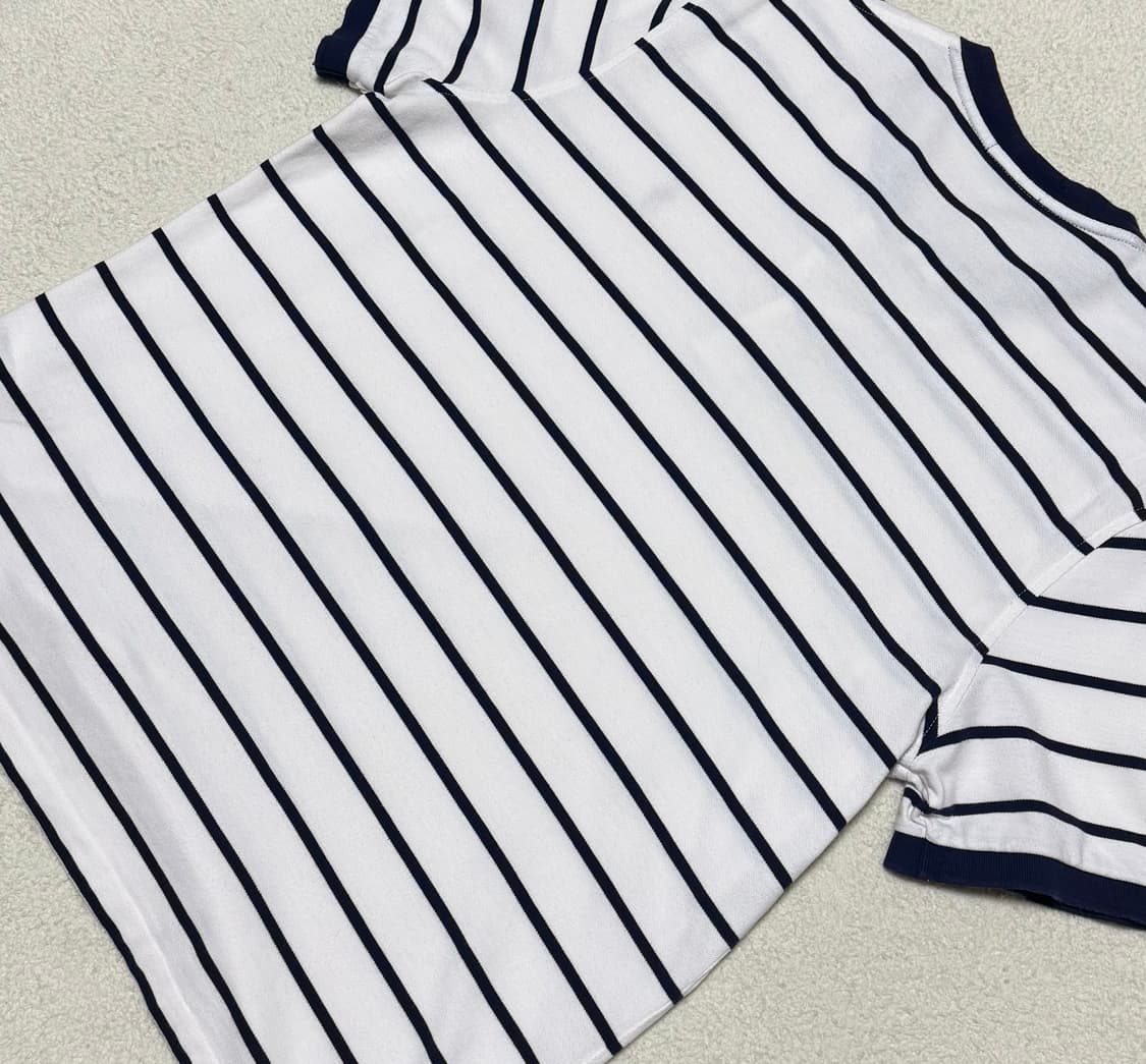 폴로 랄프로렌 스트라이프 화이트 네이비 반팔 (QR) 상품이미지9