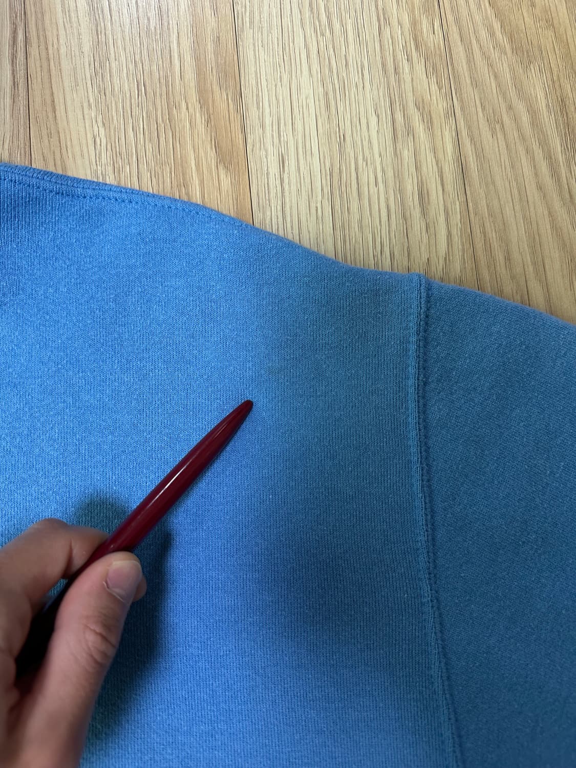 90s 빈티지 러셀 후드 베이비 블루 M 상품이미지9