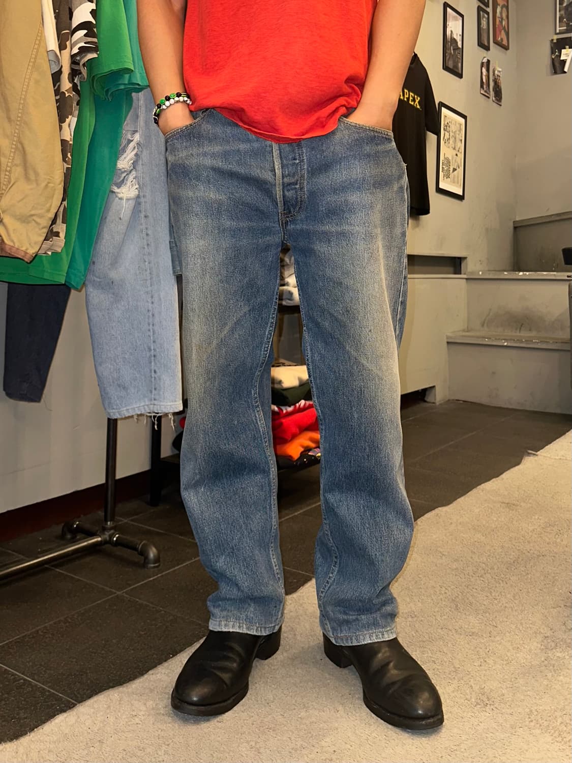 90’s Levi’s 501 line basic washed denim  상품이미지1