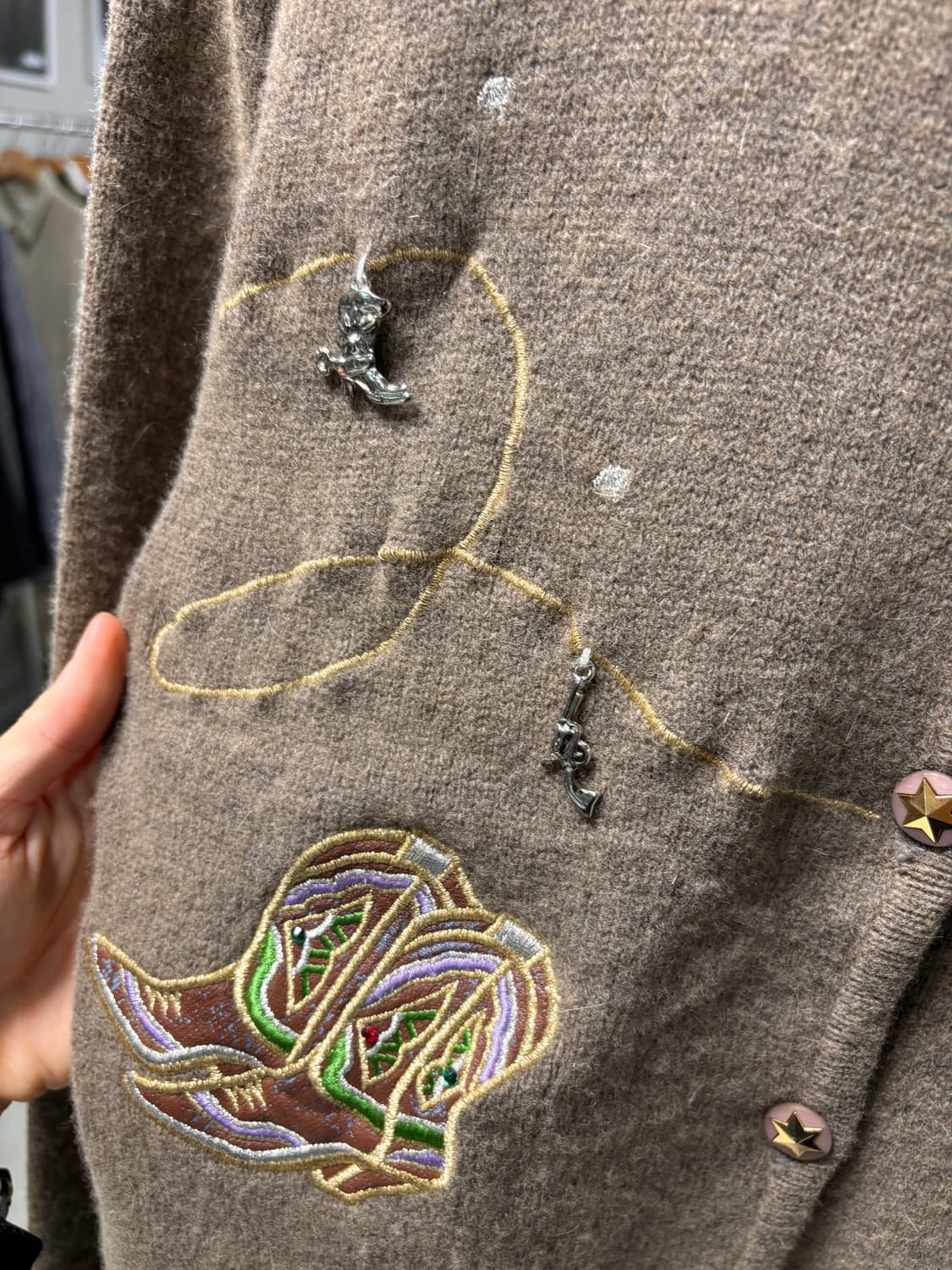 고이비토 미사키 웨스턴 참 가디건 상품이미지5