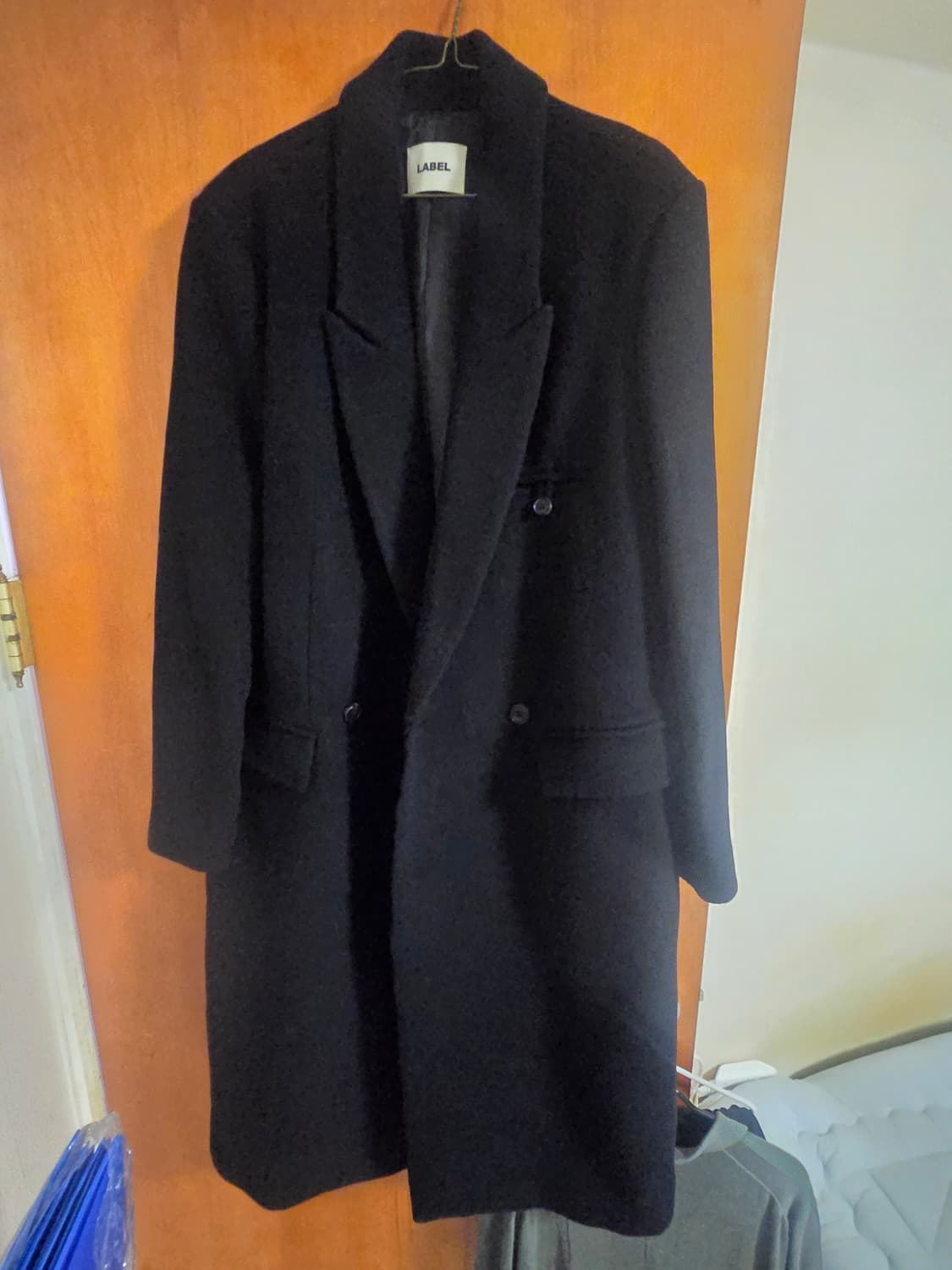 라벨 아카이브 더블 코트 3사이즈 블랙 상품이미지1