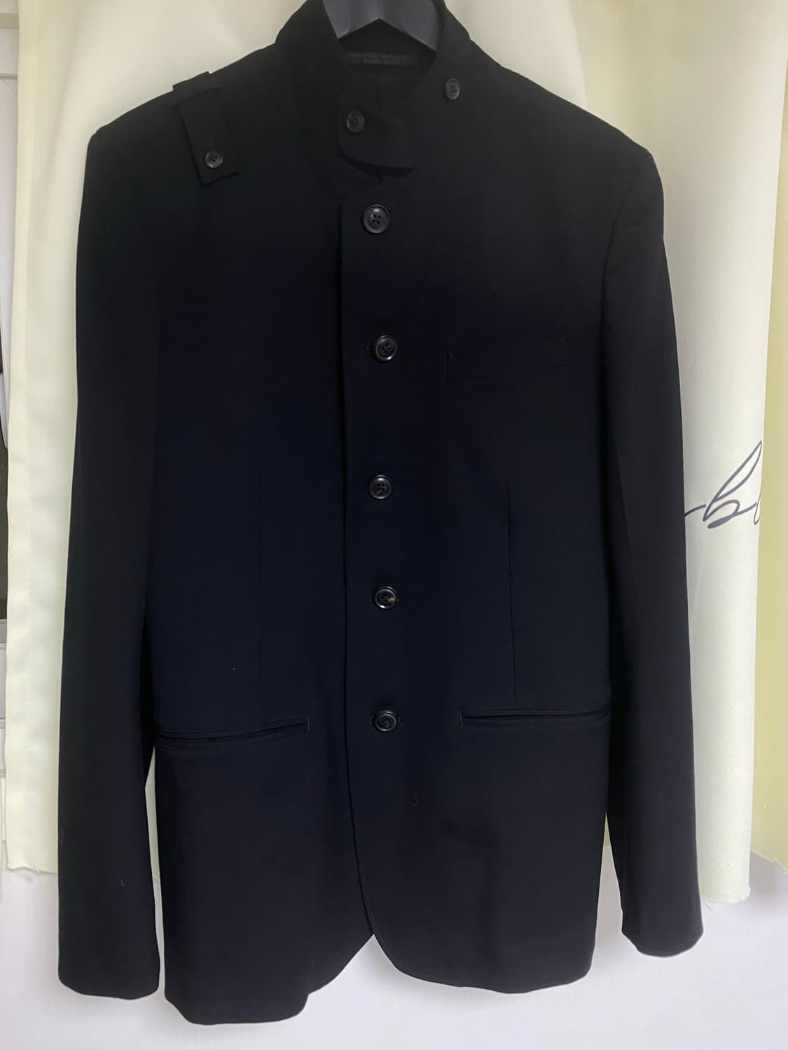 요지야마모토 뿌르옴므(레귤레이션) 5버튼 가쿠란 자켓  상품이미지1