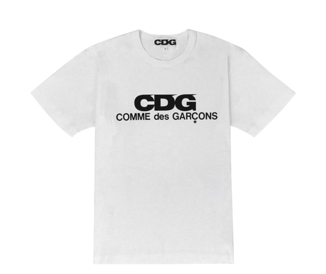 새상품, S) CDG 로고 티셔츠 화이트 상품이미지1