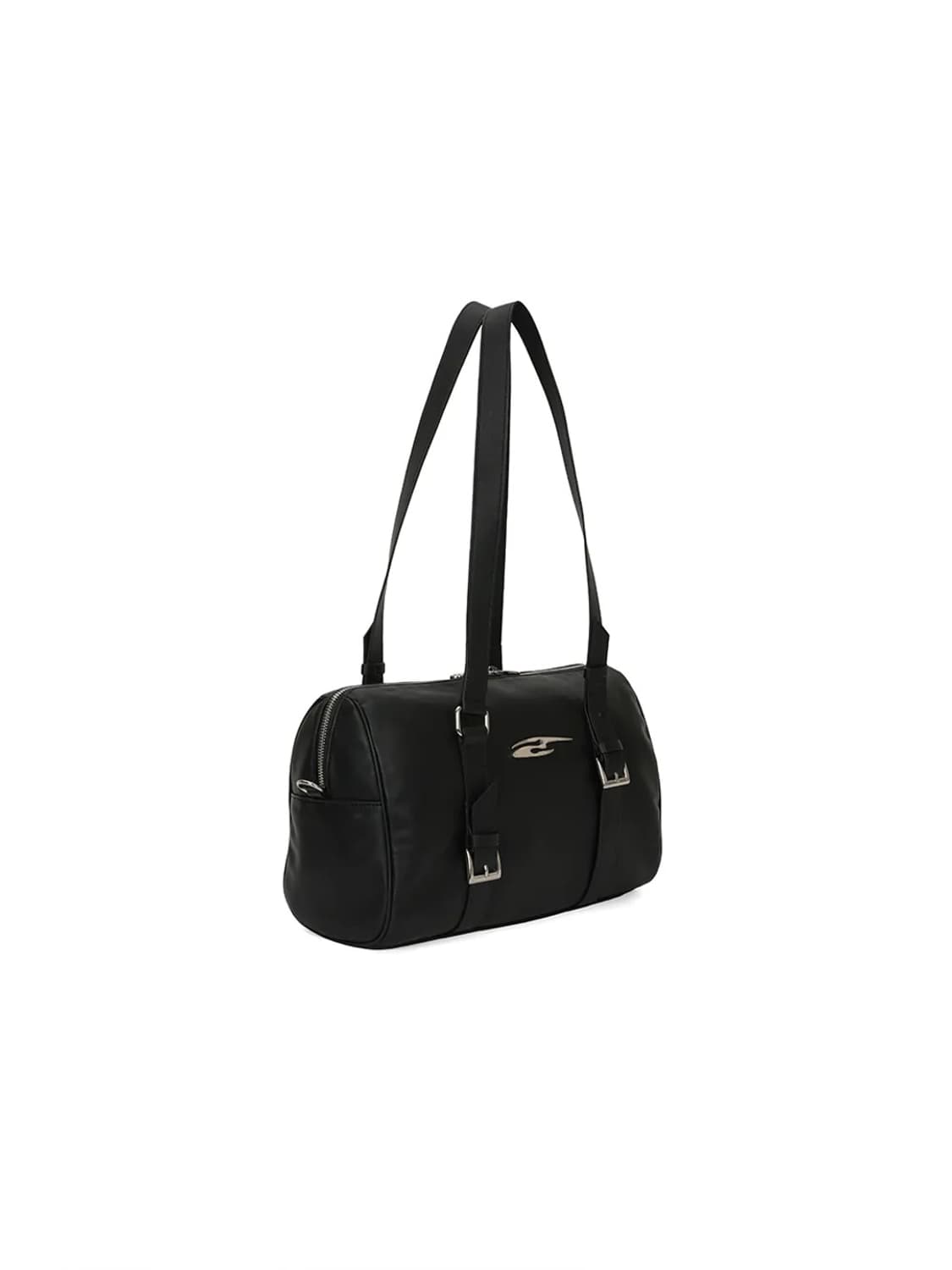 LEEY PLAQUE BELT TOTE BAG BLACK 도트백 블랙 상품이미지3