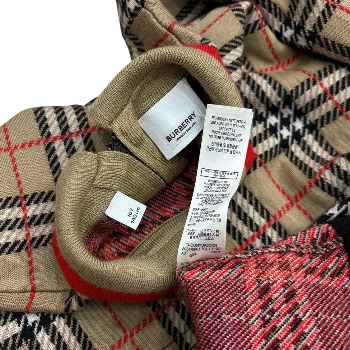 버버리 키즈 울 니트 원피스 드레스 (10Y) 상품이미지3