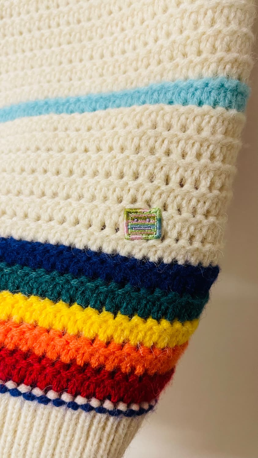 아크네스튜디오 카브람 레인보우 스트라이프 울 니트 베스트S 정가 60만 상품이미지4