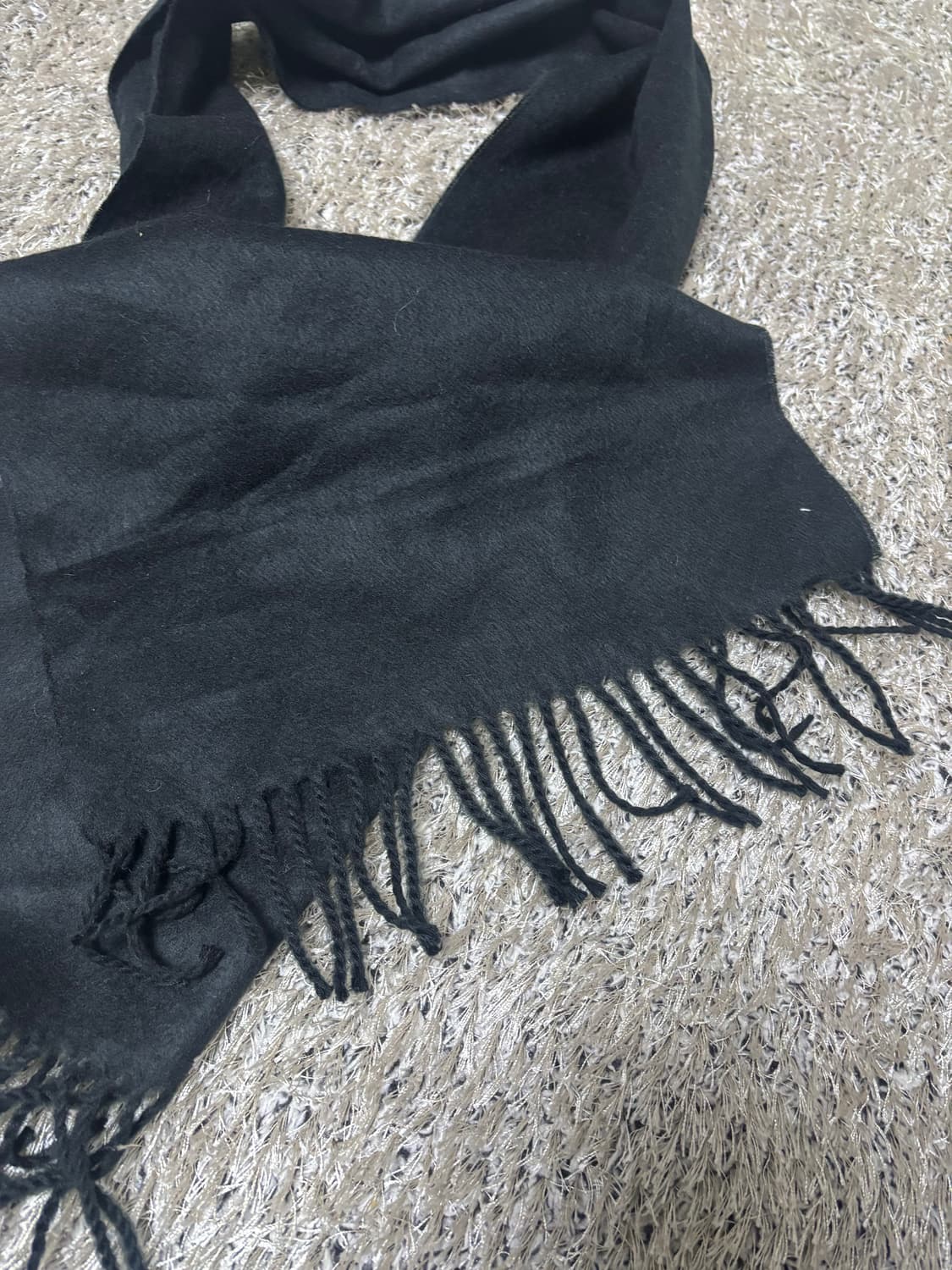 일본 검정 캐시미어 목도리 상품이미지4