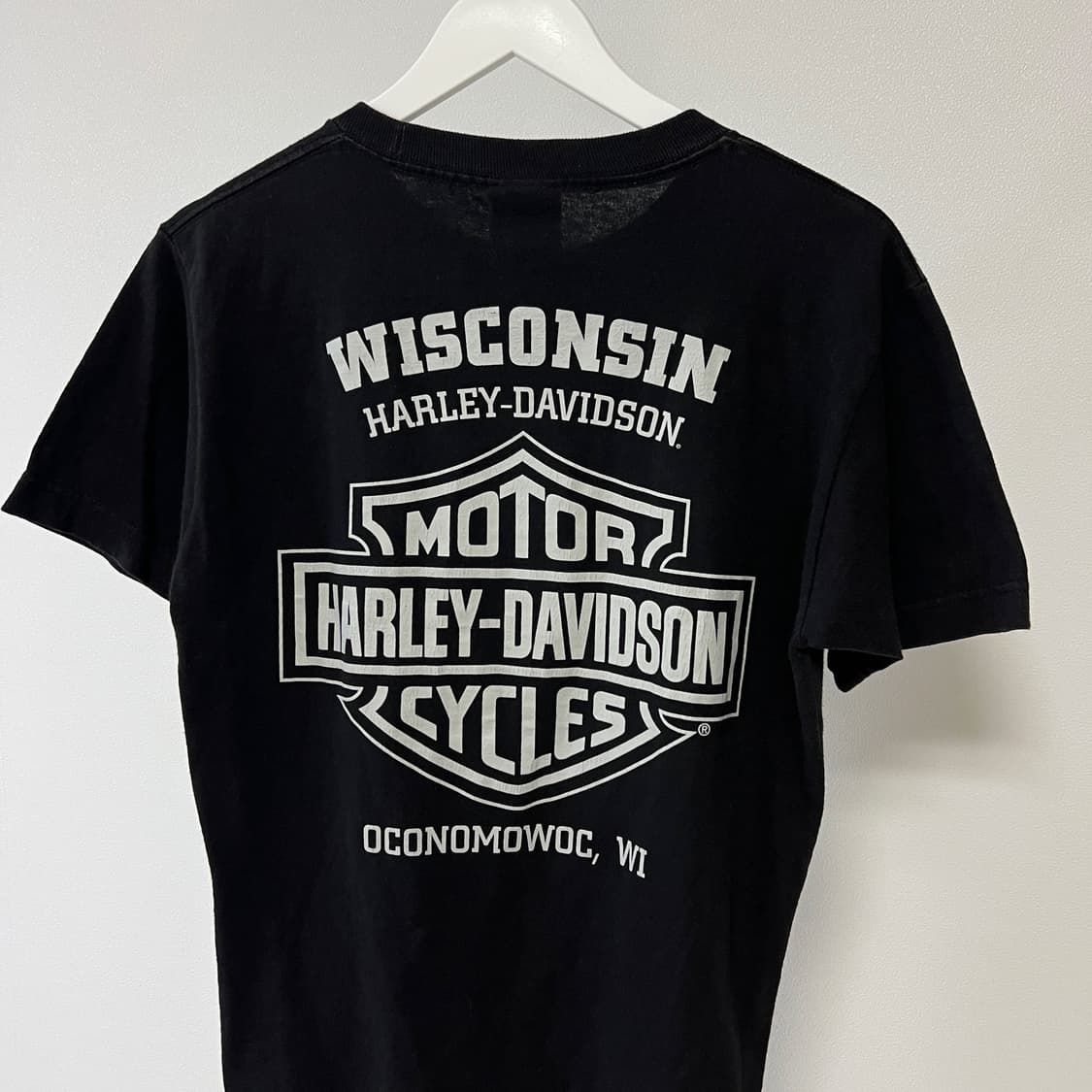 할리데이비슨 y2k 모터사이클 WISCONSIN 티셔츠 상품이미지4