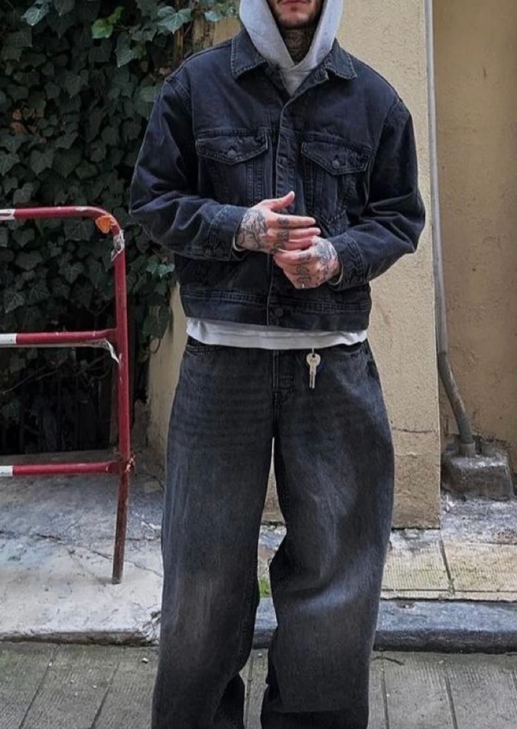 트루릴리전 블랙 데님 자켓 XL 상품이미지9