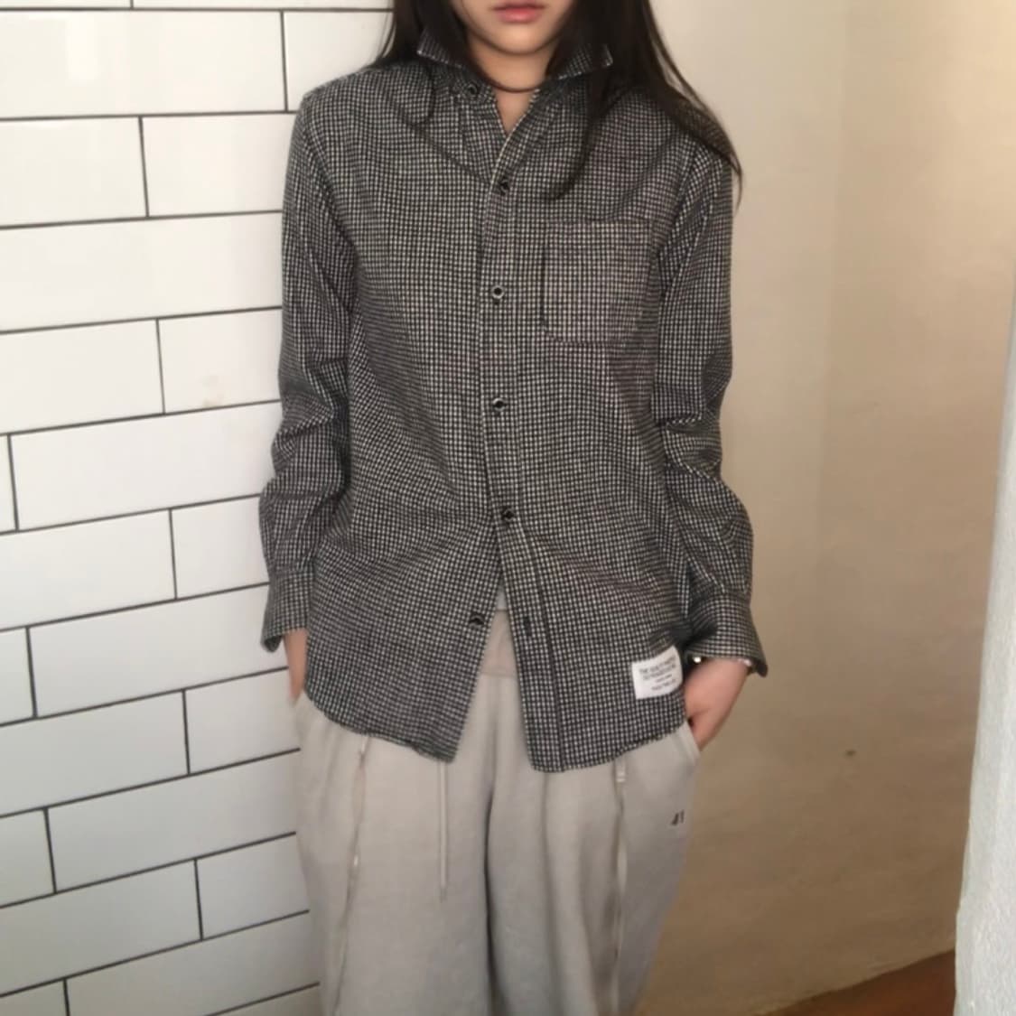 와코마리아 로고 패치 셔츠 상품이미지1