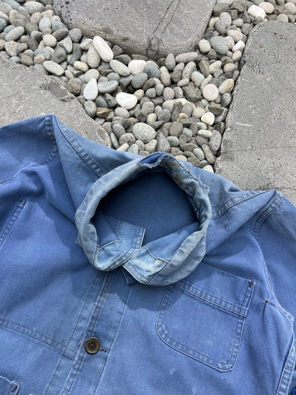 FADED VINTAGE WASHING BLUE 패치워크 프렌치워크자켓 상품이미지6
