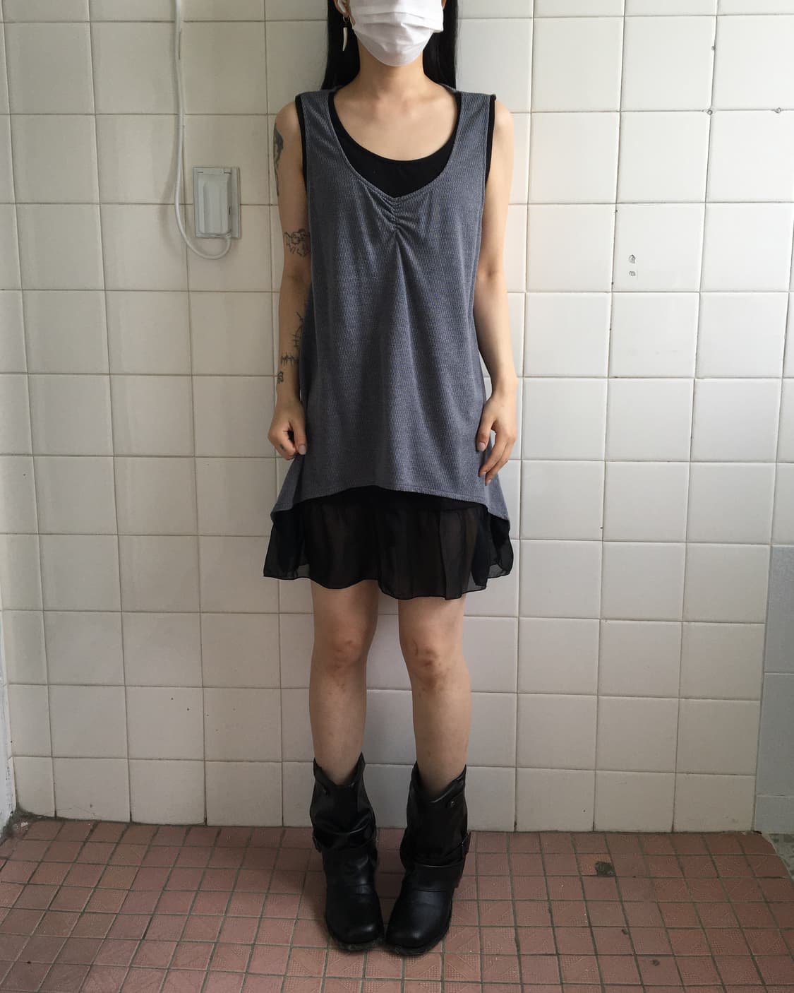 Layered point sleeveless onepiece 상품이미지7
