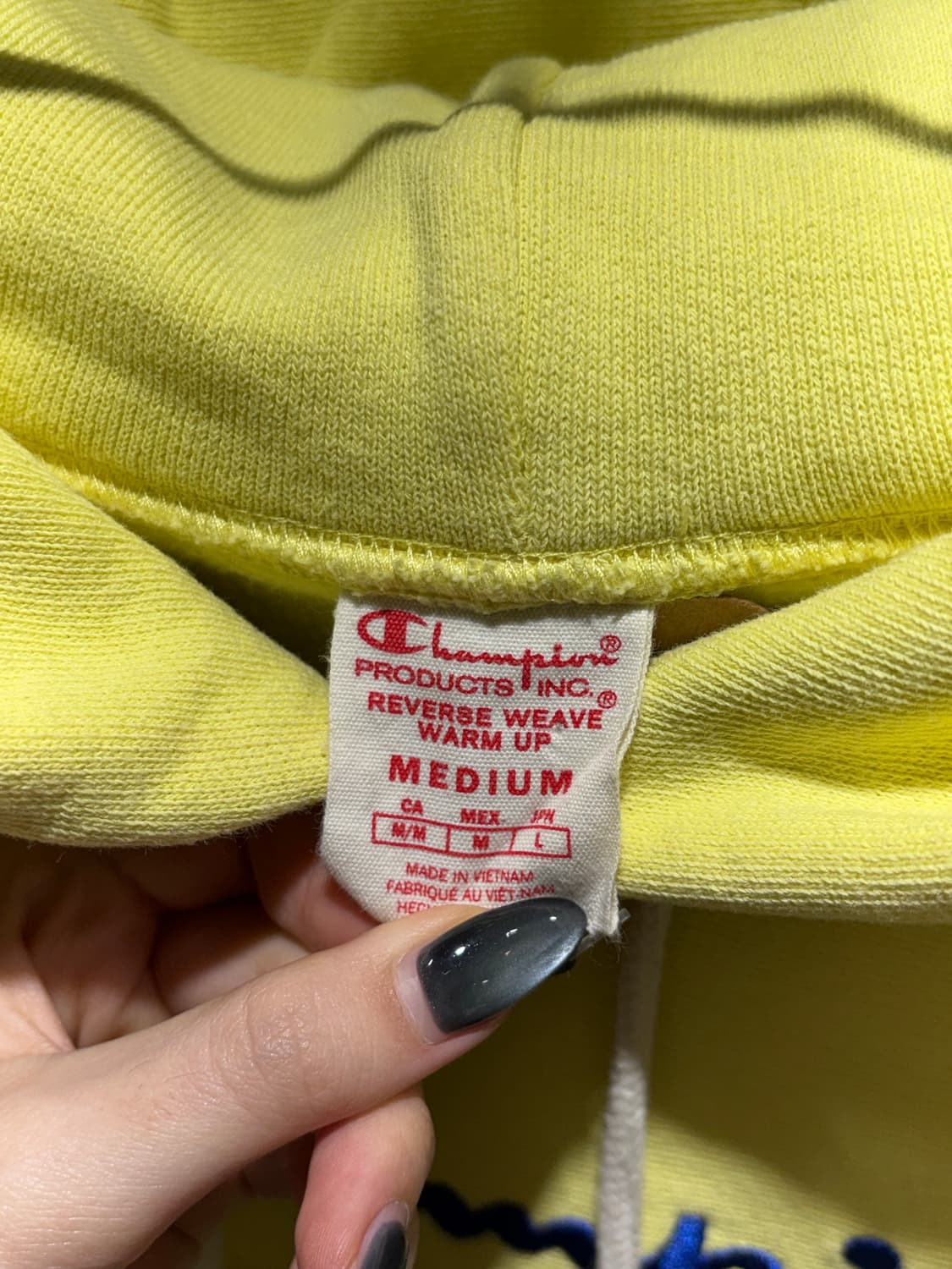 M 챔피언 우먼스 빅로고 레몬옐로우 후드티  상품이미지5