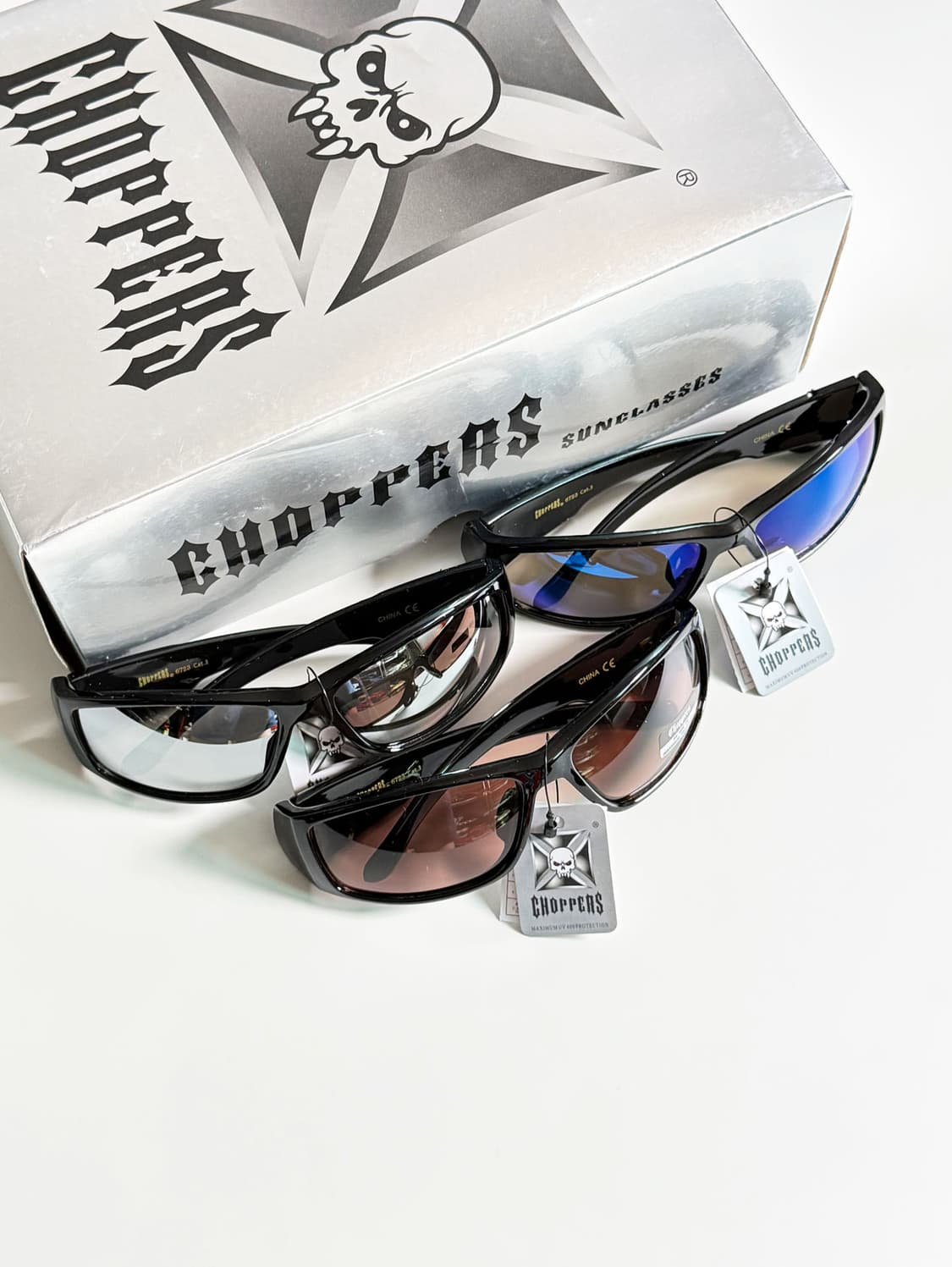 CHOPPERS 랩어라운드 스포티 바이커 빈티지 선글라스 상품이미지2