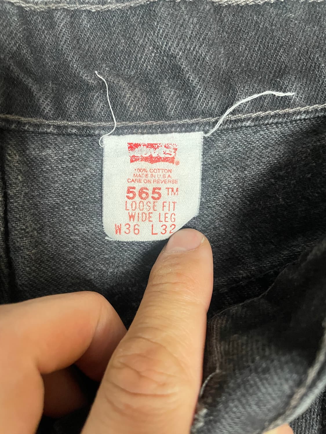 [32-33] 90s 리바이스 565 블랙 made in usa 상품이미지4