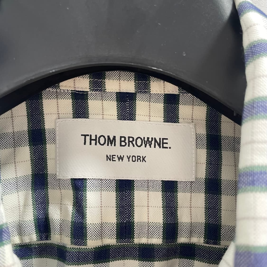 톰브라운/ 트리콜로 테이핑 옥스포드 체크 셔츠/ 3 상품이미지8