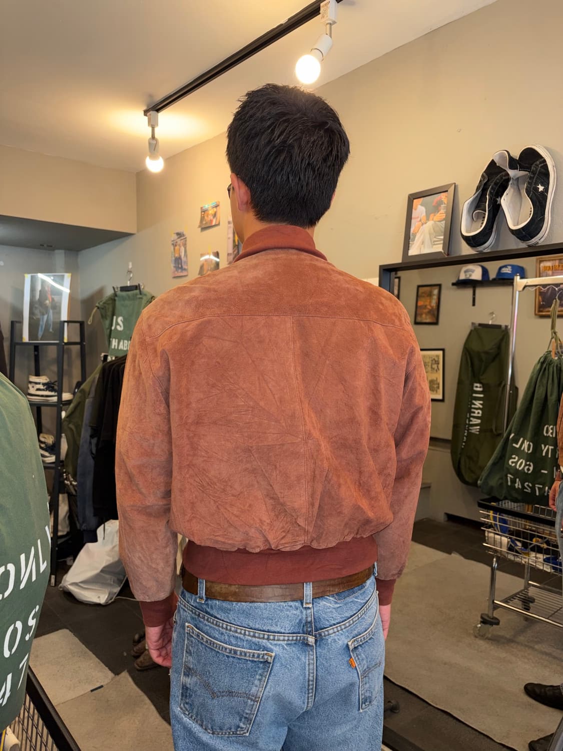90’s Japanese pig-leather faded bomber  상품이미지7