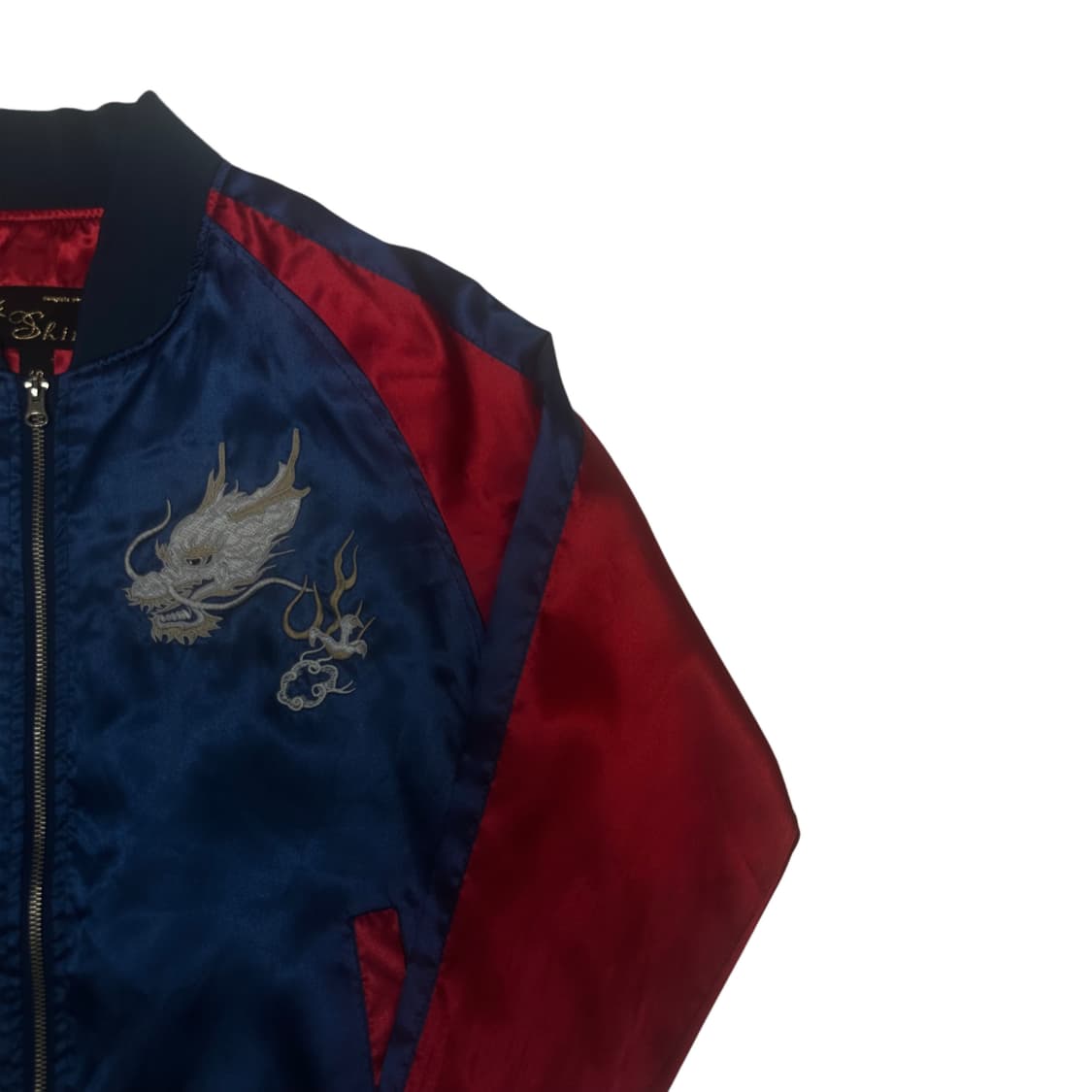JPN Vintage 드래곤빅로고 네이비스카쟌 100 상품이미지3