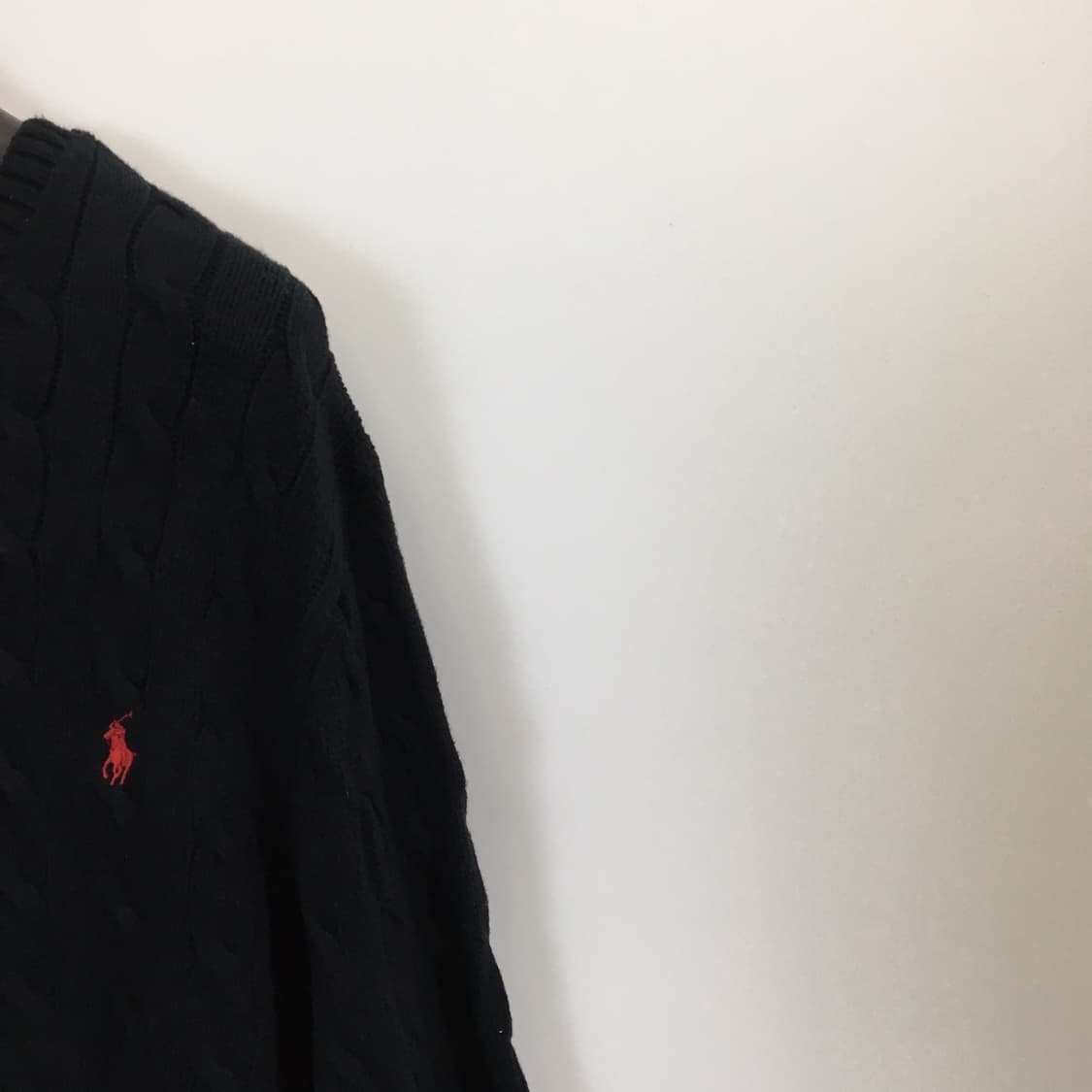 폴로 랄프로렌 상위라인 케이블니트 XL 레드포니 상품이미지2