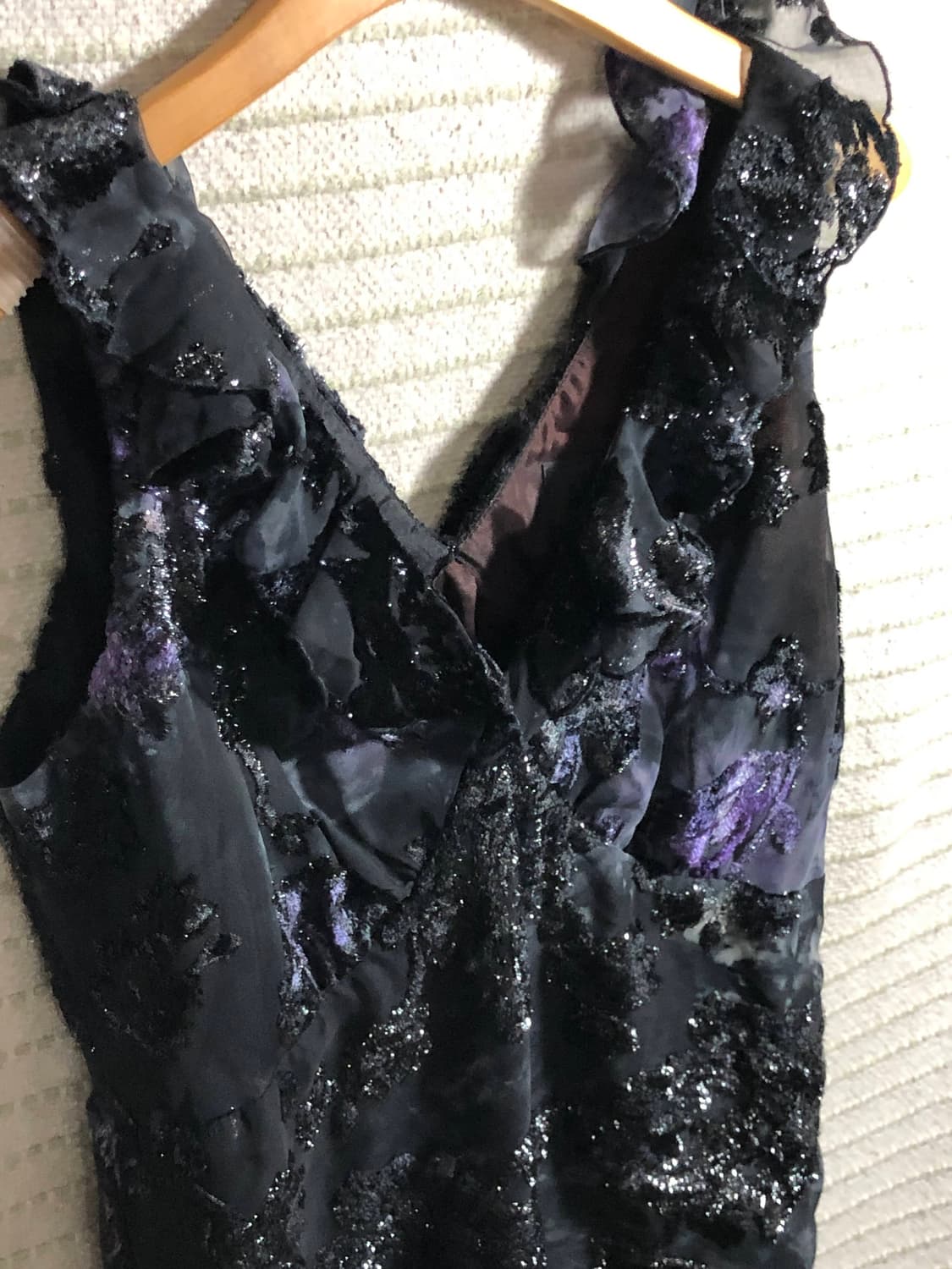 안나수이 블랙 쉬폰 펑키 원피스 상품이미지3