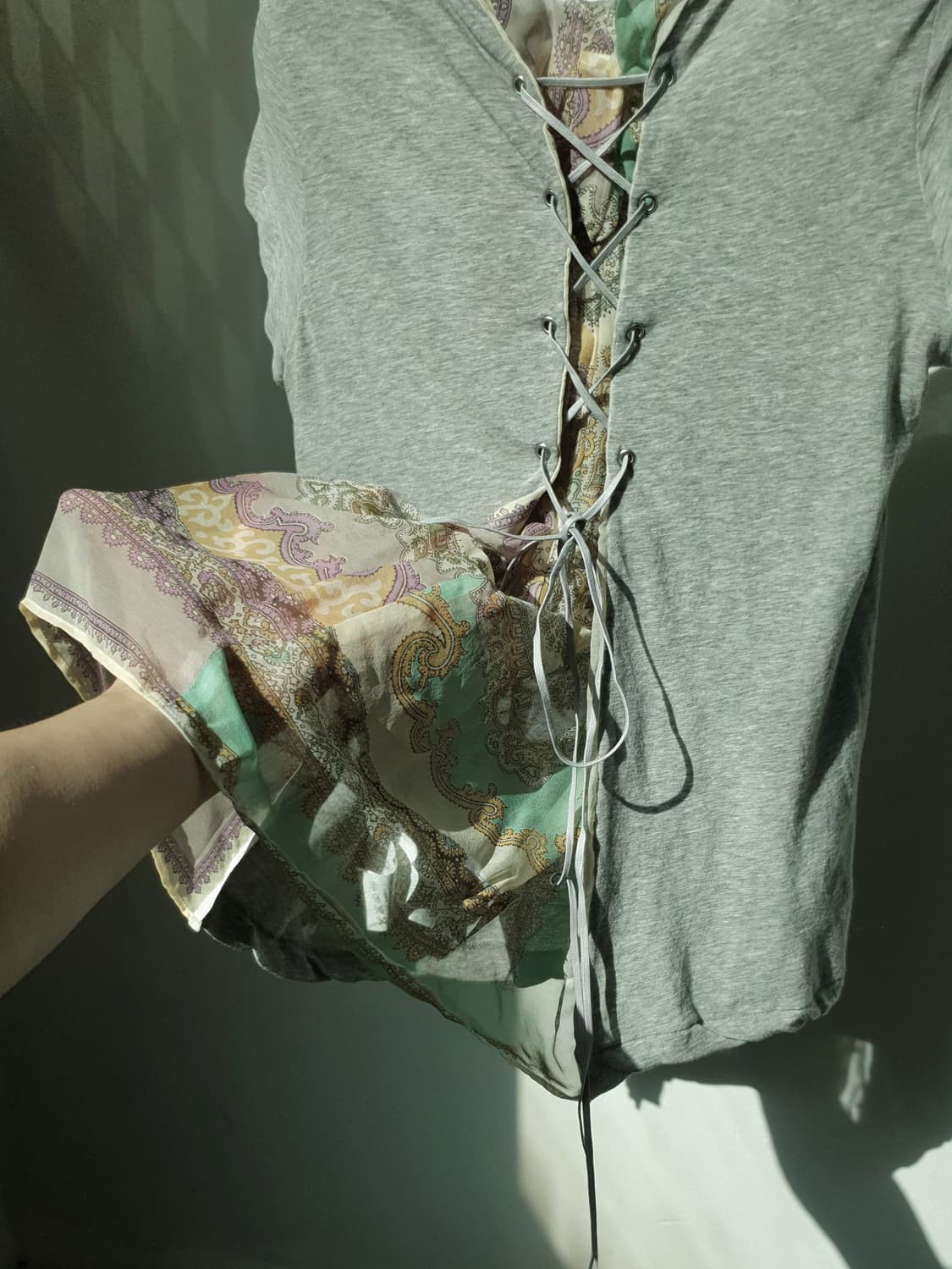 08S/S SACAI Corset Silk Layered Tee 상품이미지8