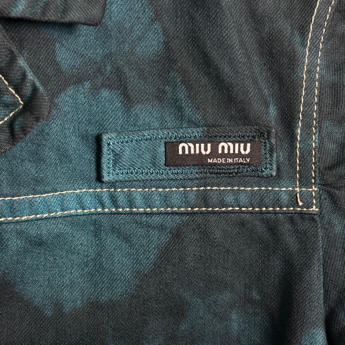 MIU MIU 미우미우 패턴 데님 자켓 L 상품이미지8