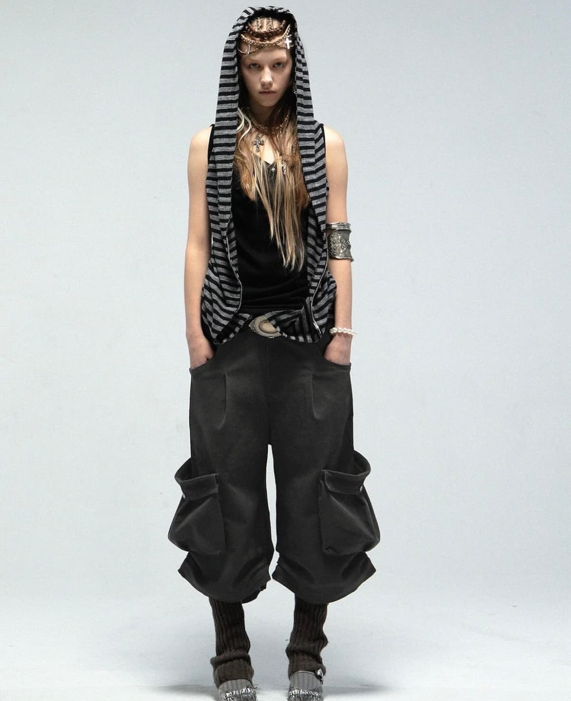 더블펀치 자켓+후드 (블랙) 상품이미지3