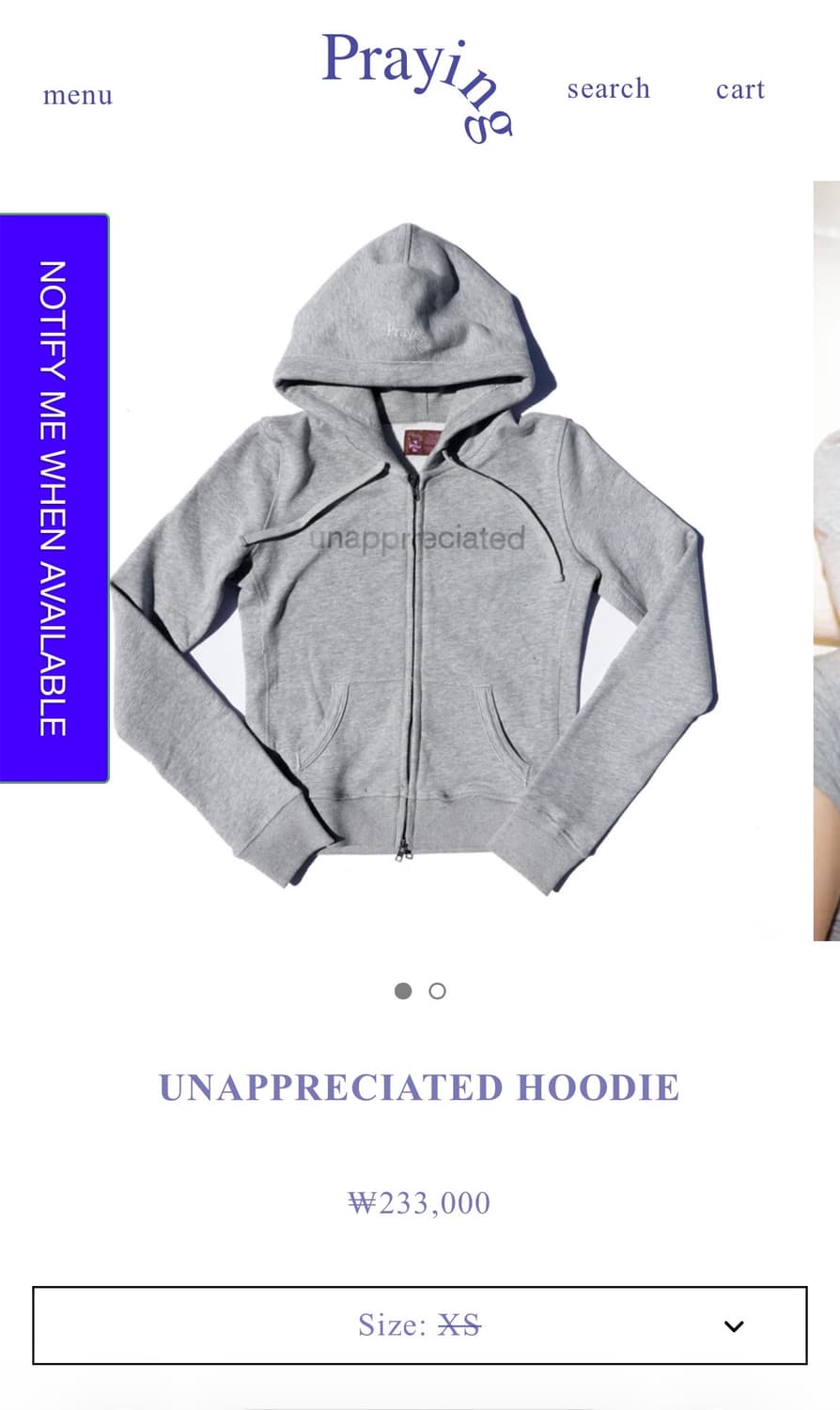 Praying unappreciated hoodie 프레잉 후드집업 상품이미지1