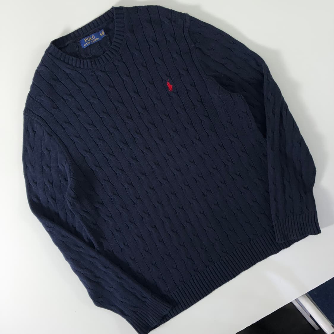 Polo 폴로 랄프로렌 신형 네이비 케이블 니트 상품이미지2