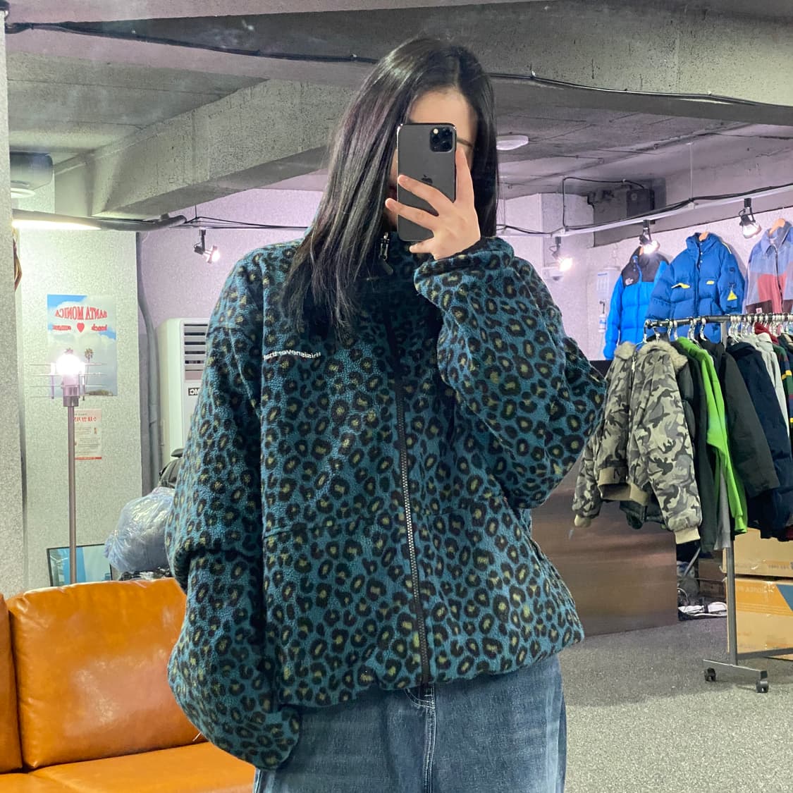 디스이즈네버댓 레오파드 후리스 집업 자켓 B3528 상품이미지1