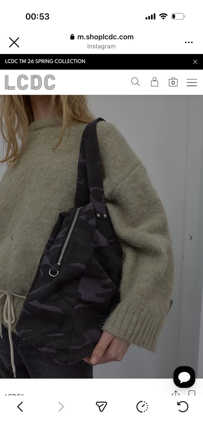 LCDC 레이어드 카모 토트백 다크그레이 상품이미지2