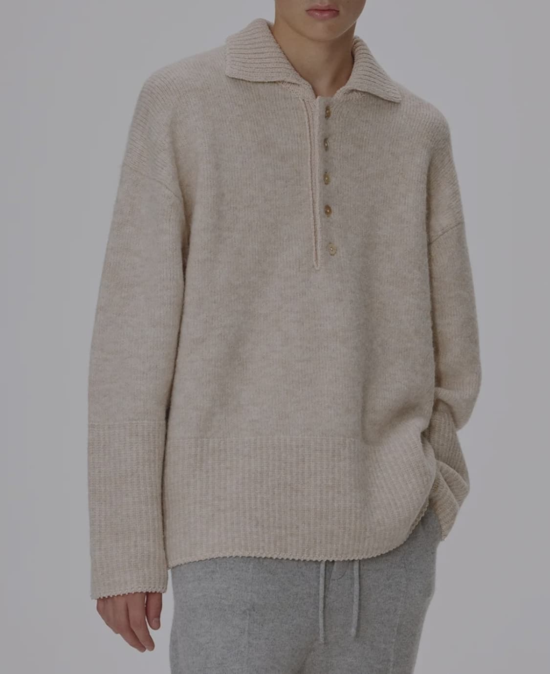 우마뭉 모헤어 셔닐 칼라 풀오버 니트 M _공용, 남성 상품이미지1