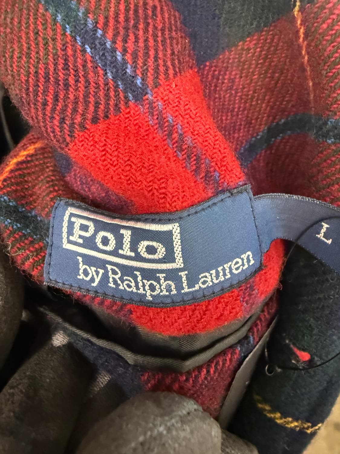 폴로 랄프로렌 이태리 메이드 울 체크 자켓 L 상품이미지3