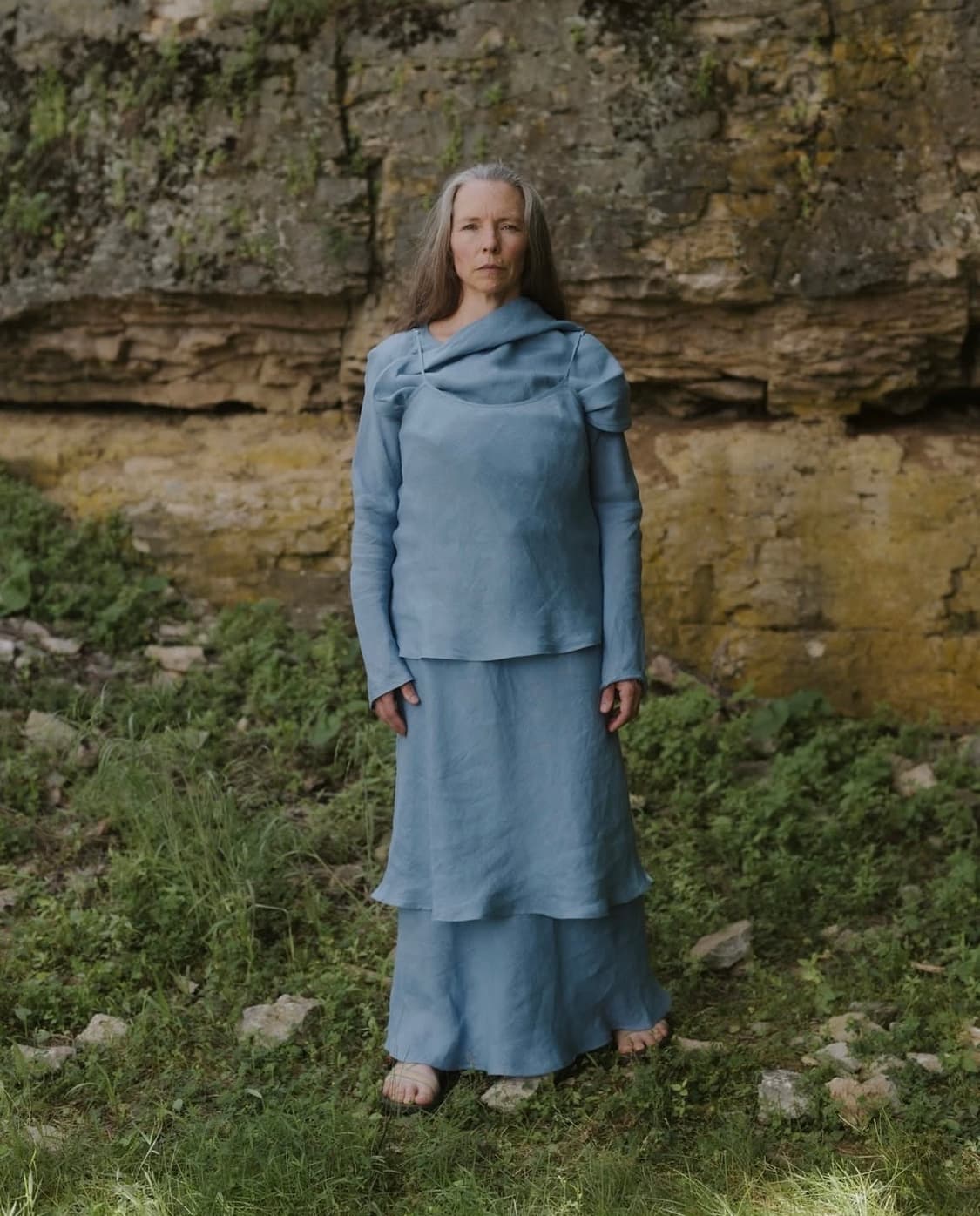 Baserange dydine skirt truss blue 상품이미지3