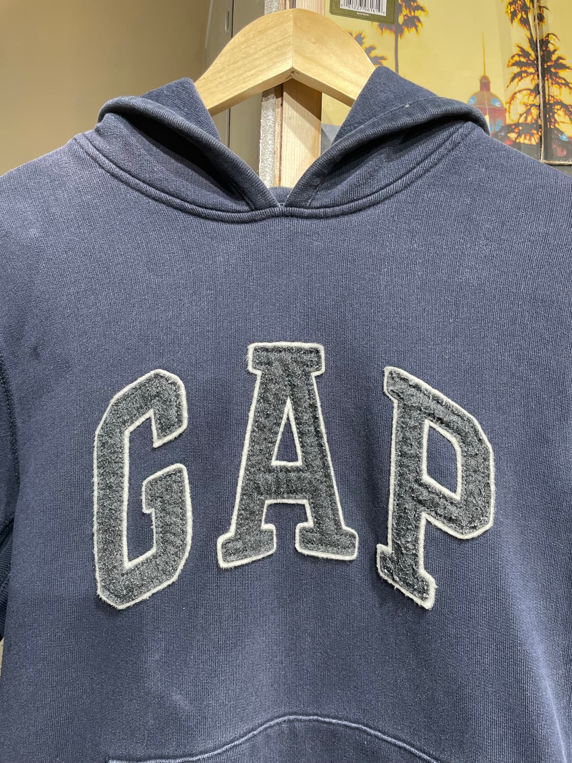 갭 빅로고 네이비 후드티  상품이미지3