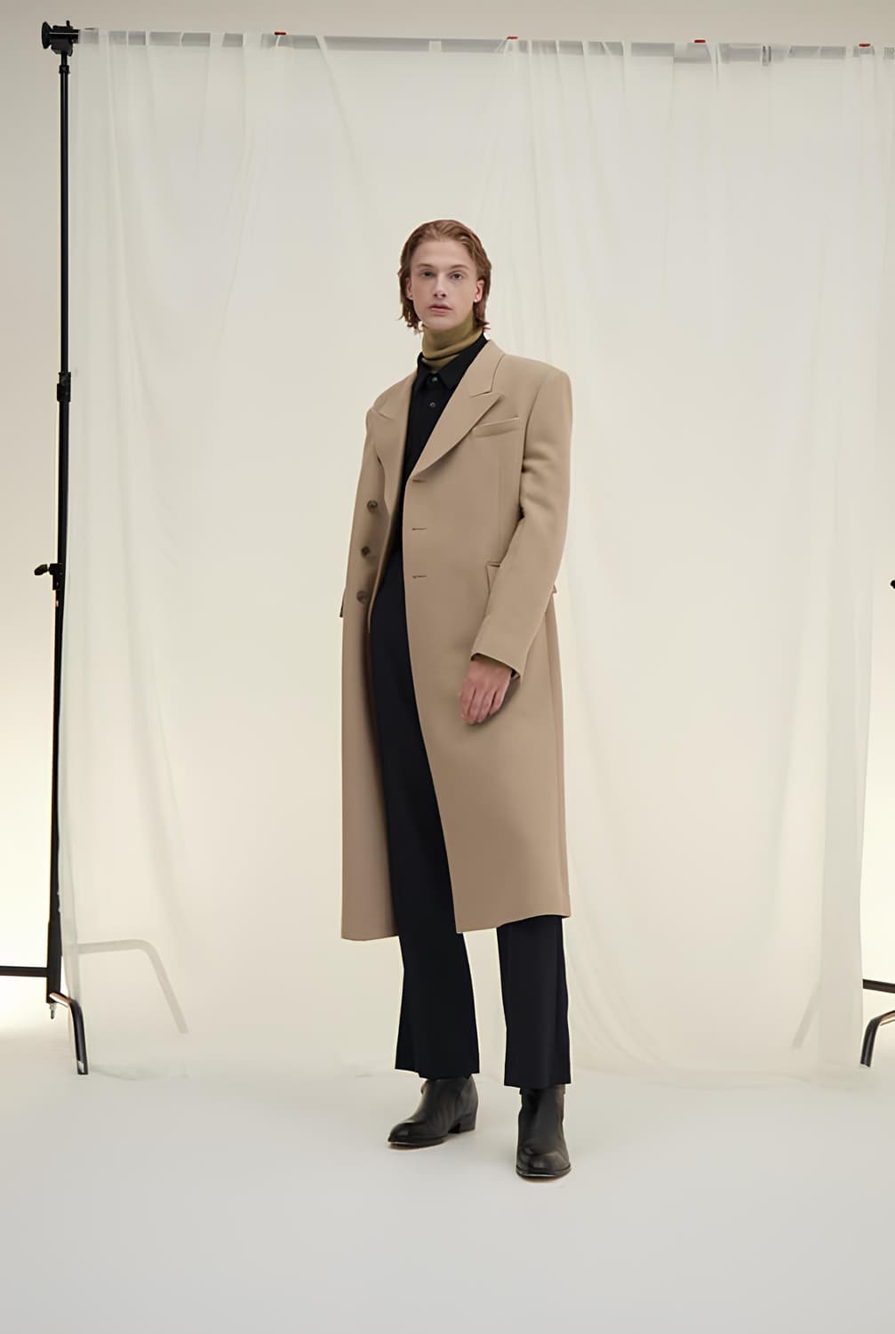 [김선호님 착용] 시스템옴므 20fw 파리컬렉션 히든버튼 코트 상품이미지1