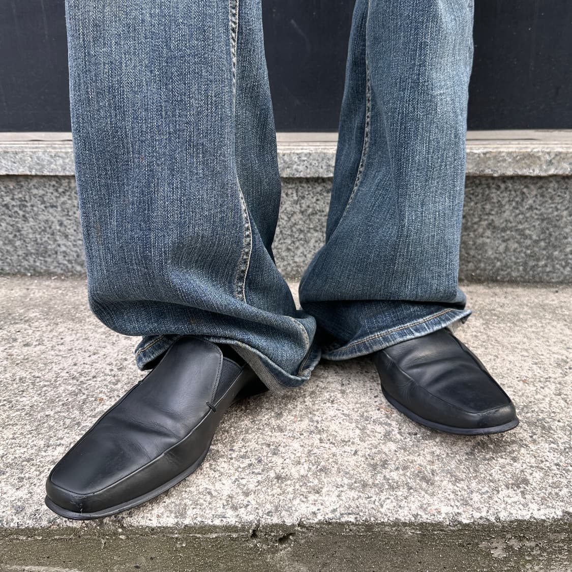 00s 빈티지 프라다 스포츠 스퀘어 토 로퍼 상품이미지8