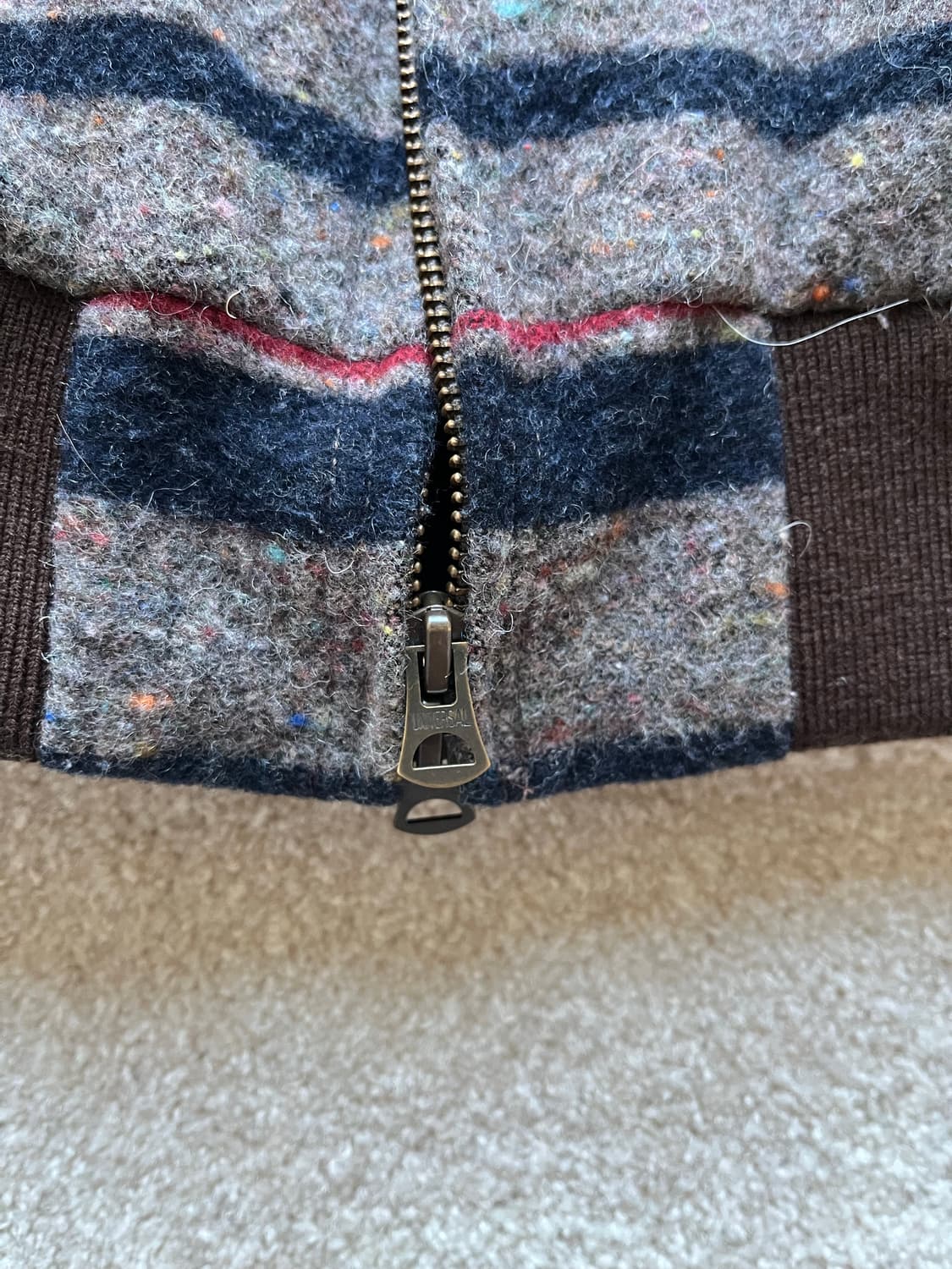 페로우즈 퀼팅 울 후드 집업 자켓 (105) 상품이미지6